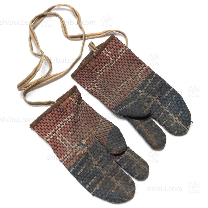 Sashiko Quilted Japanese 19th Century Fireman's Gloves