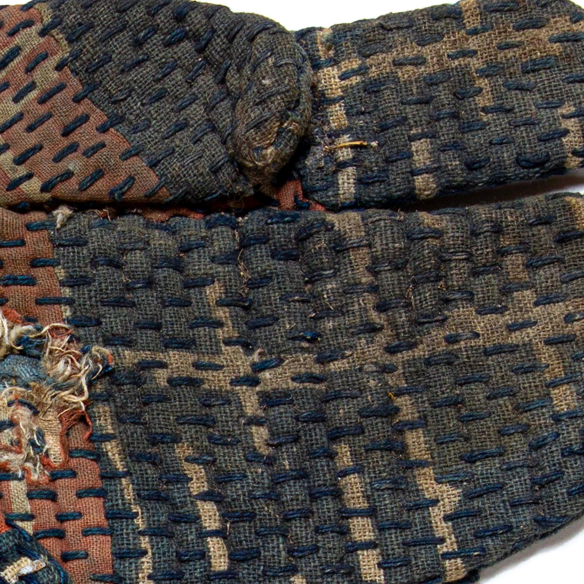 Sashiko Quilted Japanese 19th Century Fireman's Gloves