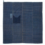 Boro Shima Sheet | Japanese Indigo Woven Stripe