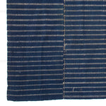 Boro Shima Sheet | Japanese Indigo Woven Stripe