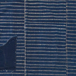 Boro Shima Sheet | Japanese Indigo Woven Stripe