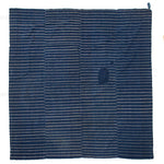 Boro Shima Sheet | Japanese Indigo Woven Stripe