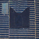 Boro Shima Sheet | Japanese Indigo Woven Stripe