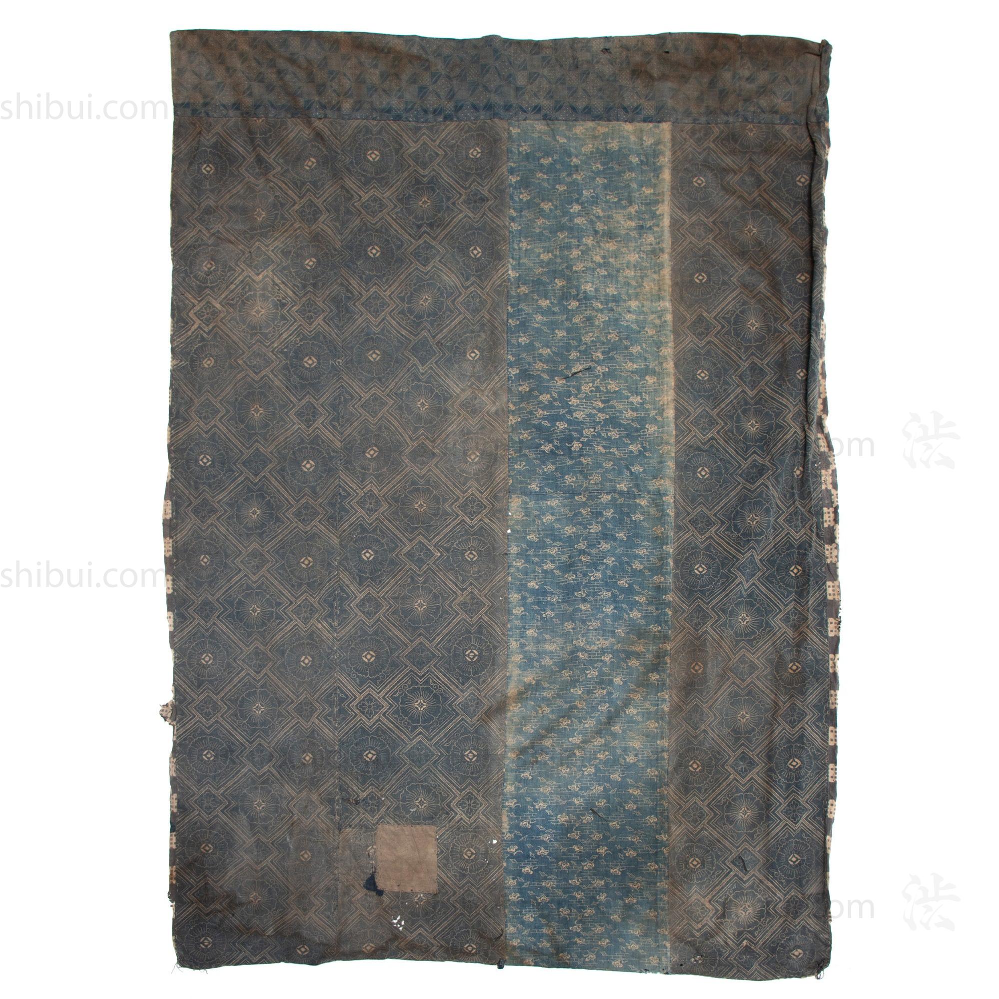 Katazome Boro Futonji -Japanese Indigo Futon Cover