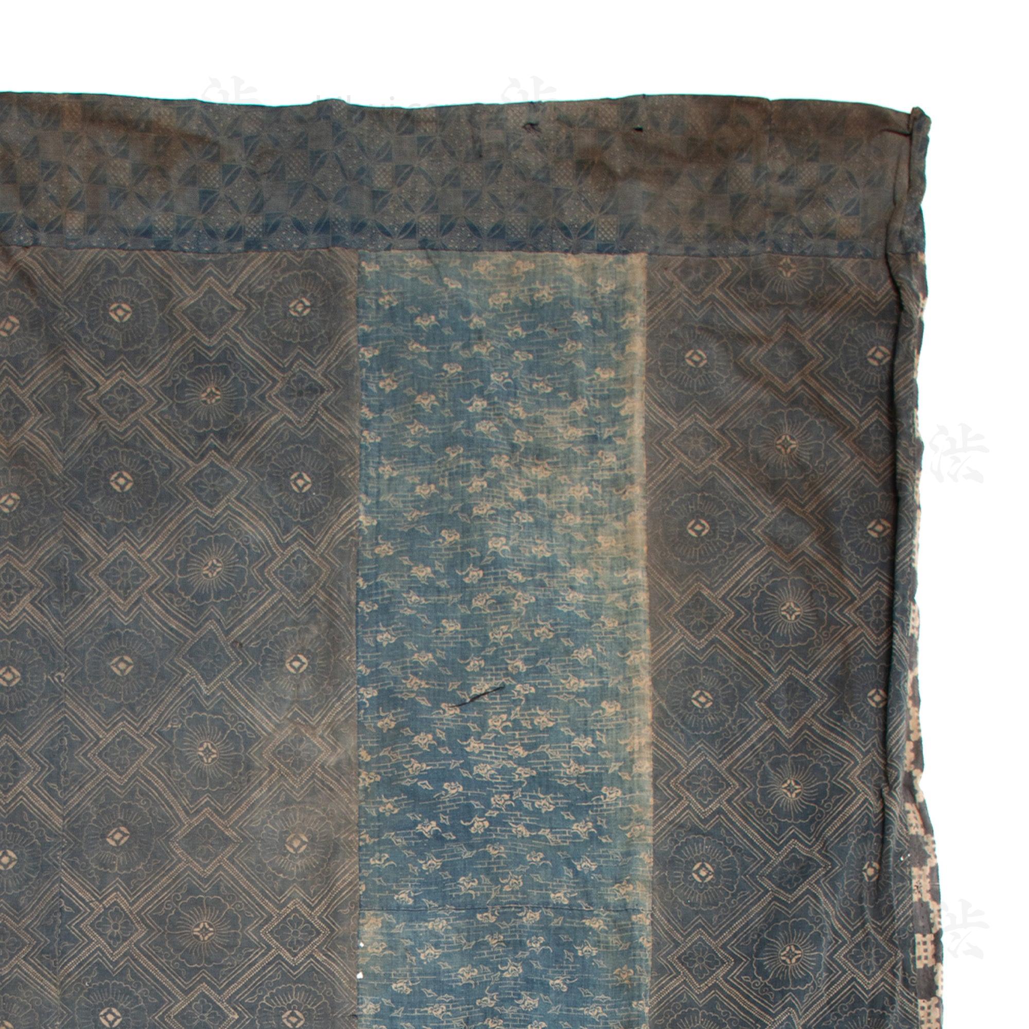 Katazome Boro Futonji -Japanese Indigo Futon Cover