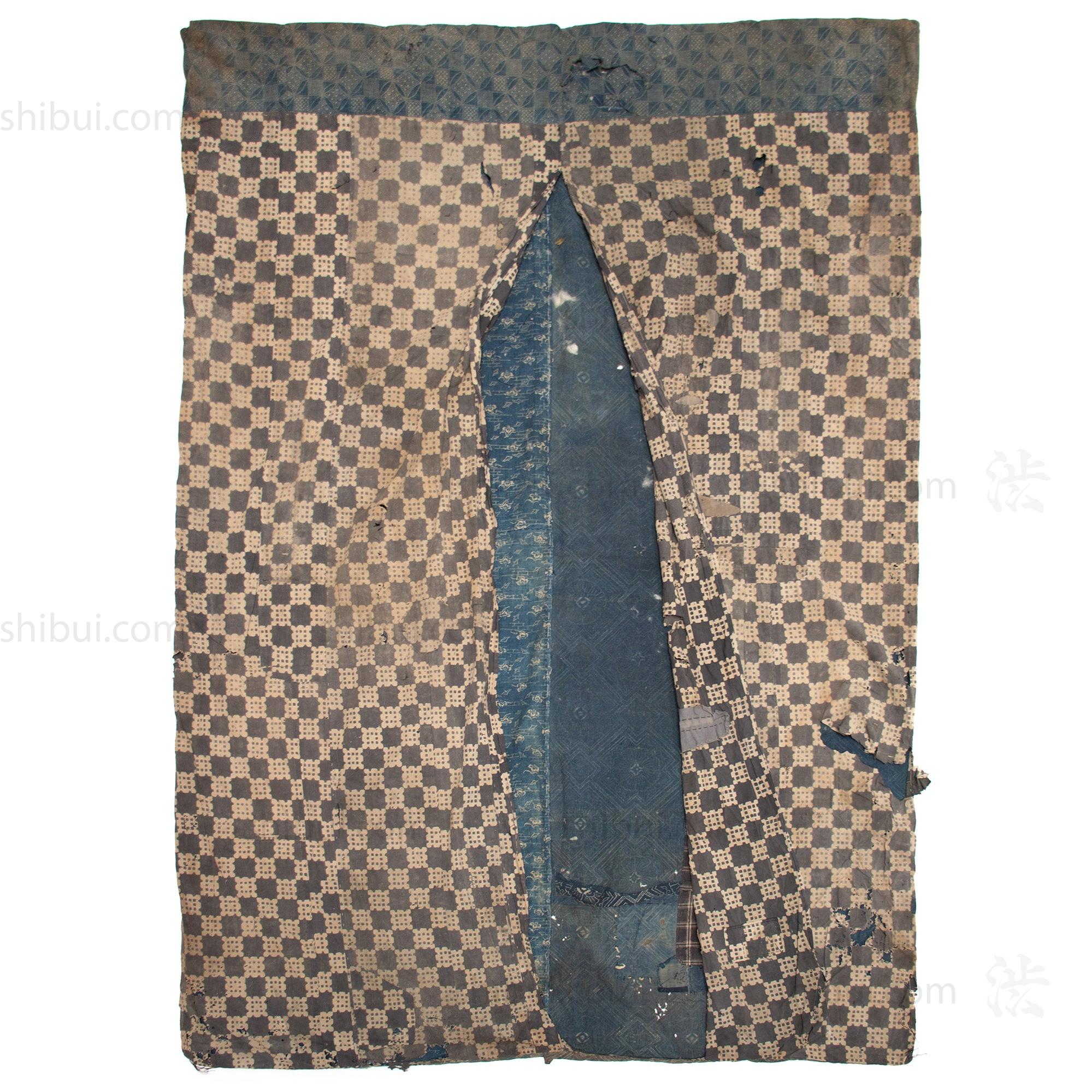 Katazome Boro Futonji -Japanese Indigo Futon Cover