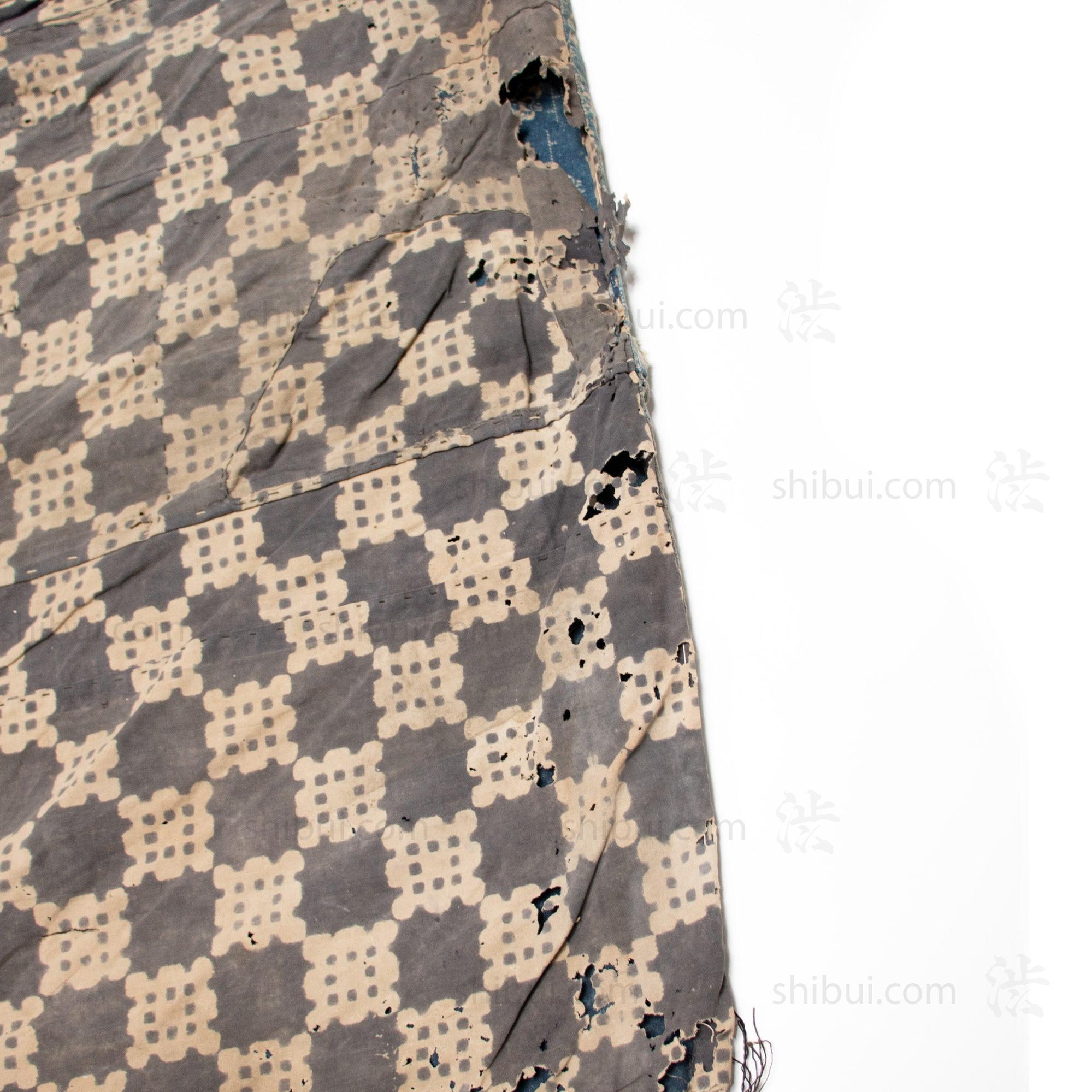 Katazome Boro Futonji -Japanese Indigo Futon Cover