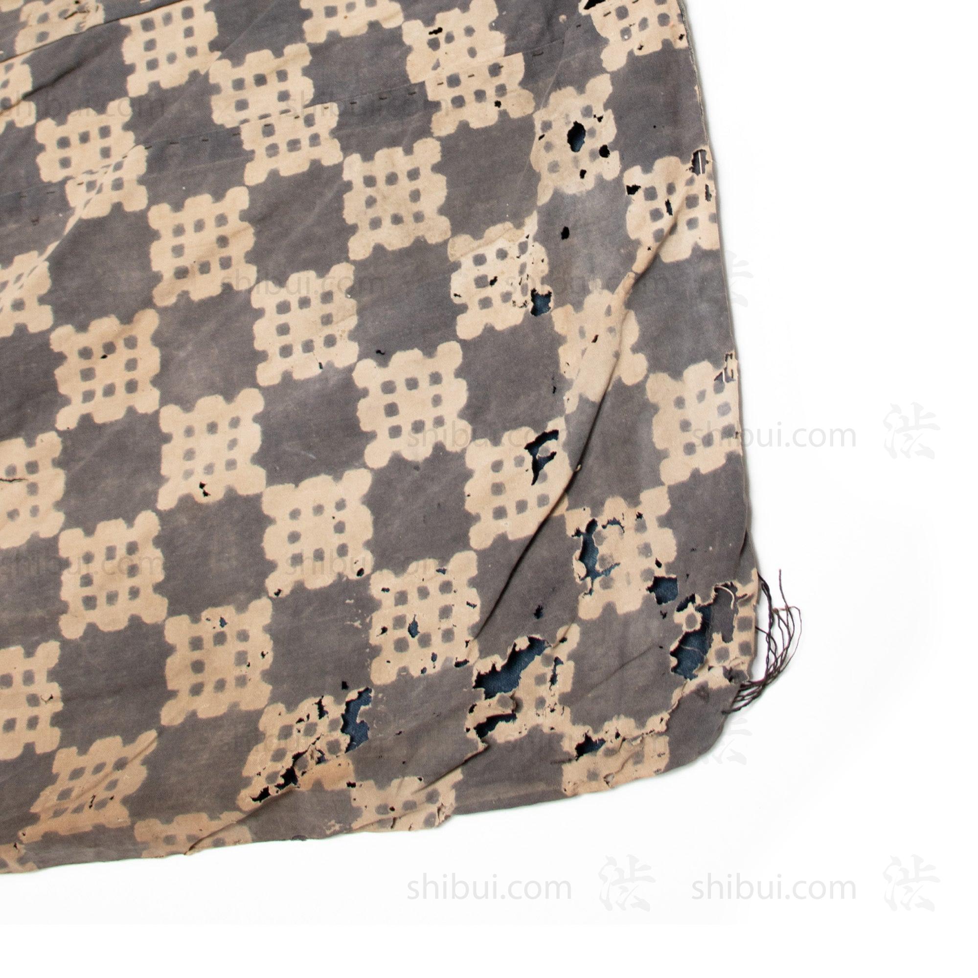 Katazome Boro Futonji -Japanese Indigo Futon Cover