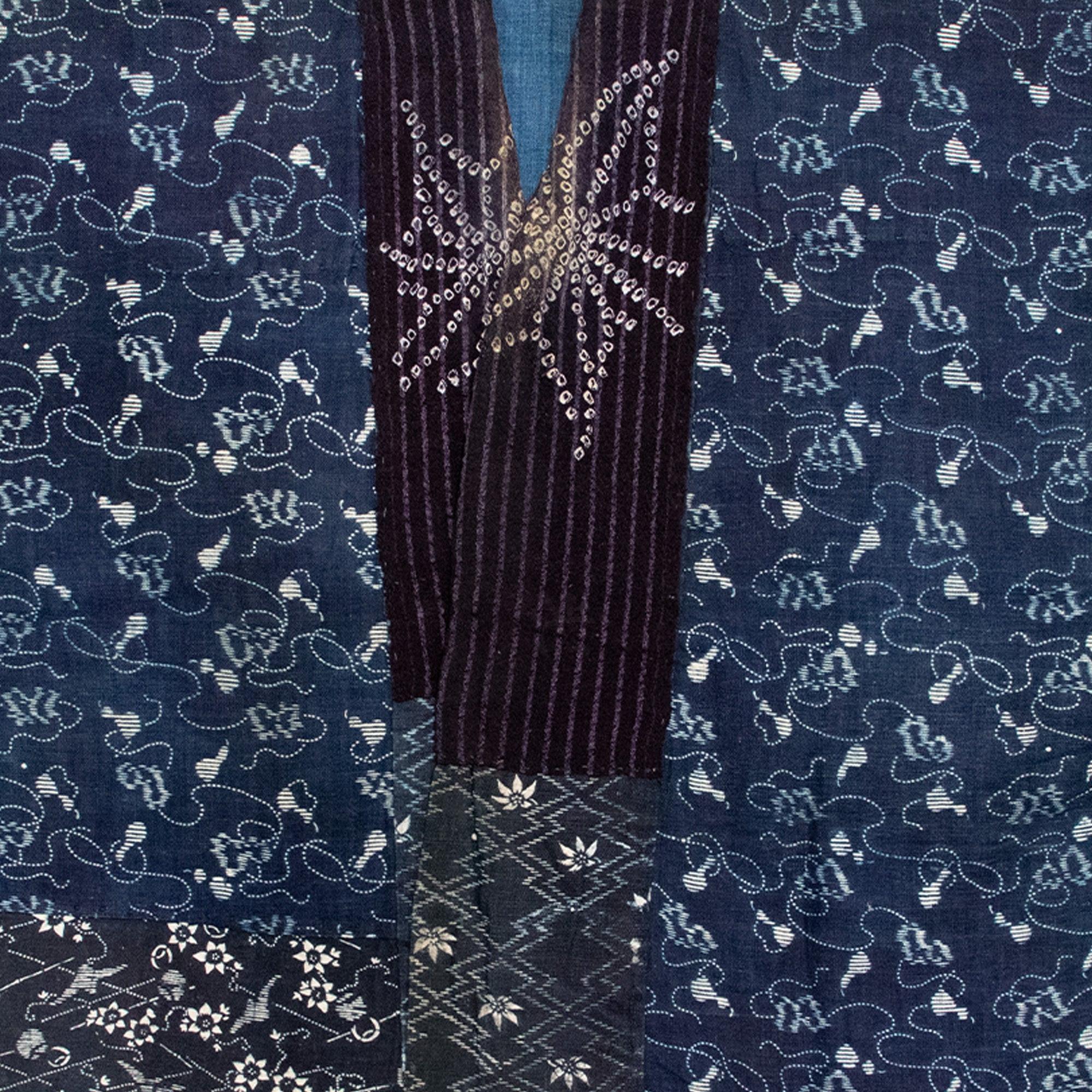 Yosegire Hanjuban with Katazome and Kasuri