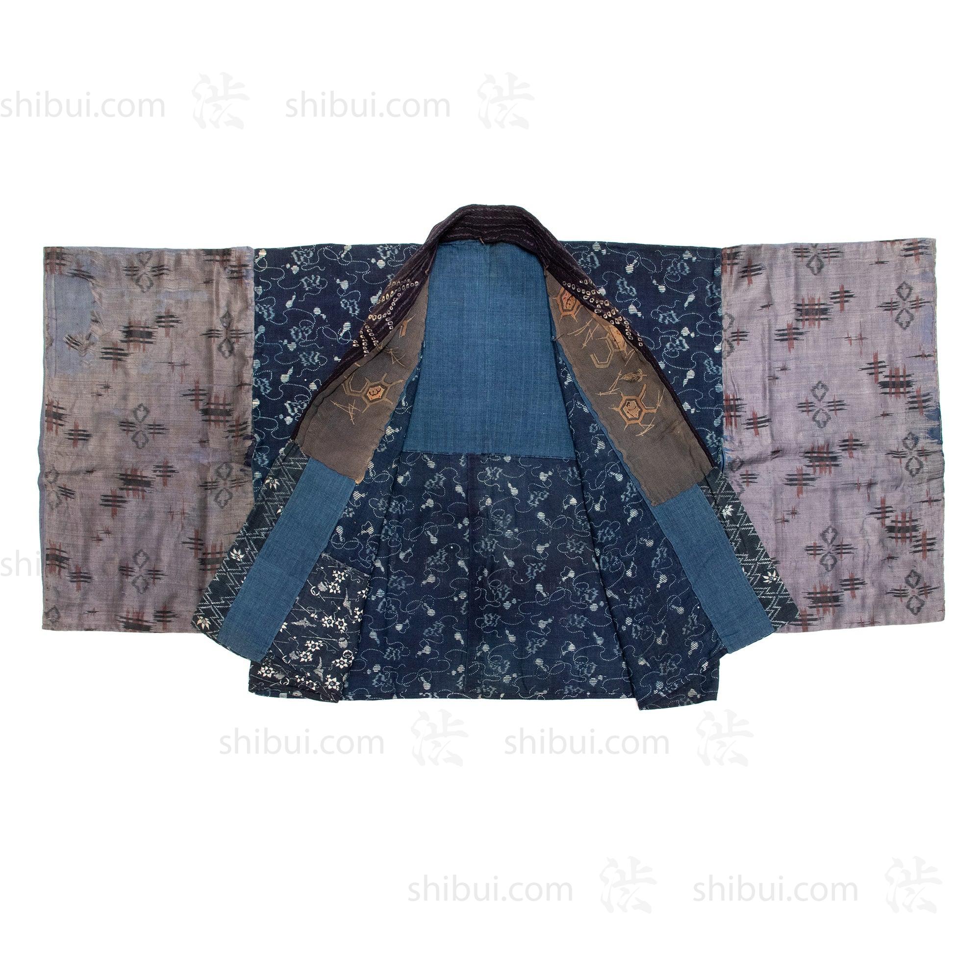 Yosegire Hanjuban with Katazome and Kasuri