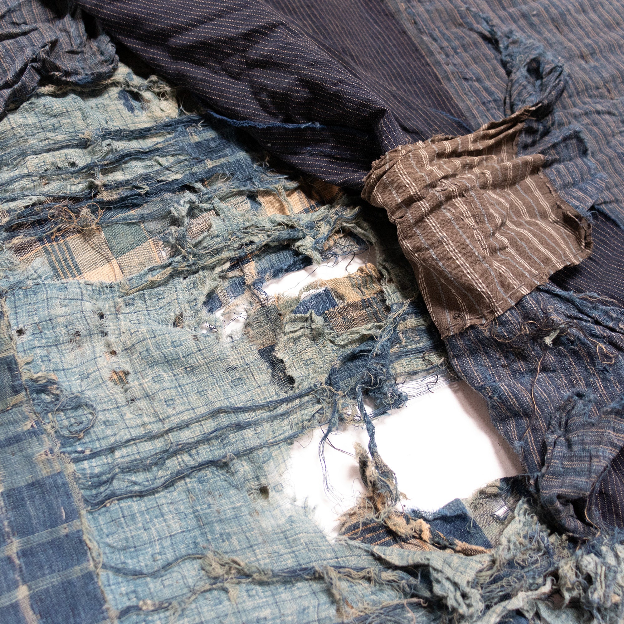 Boro Multilayer Blanket Made From Shima | Japanese Indigo