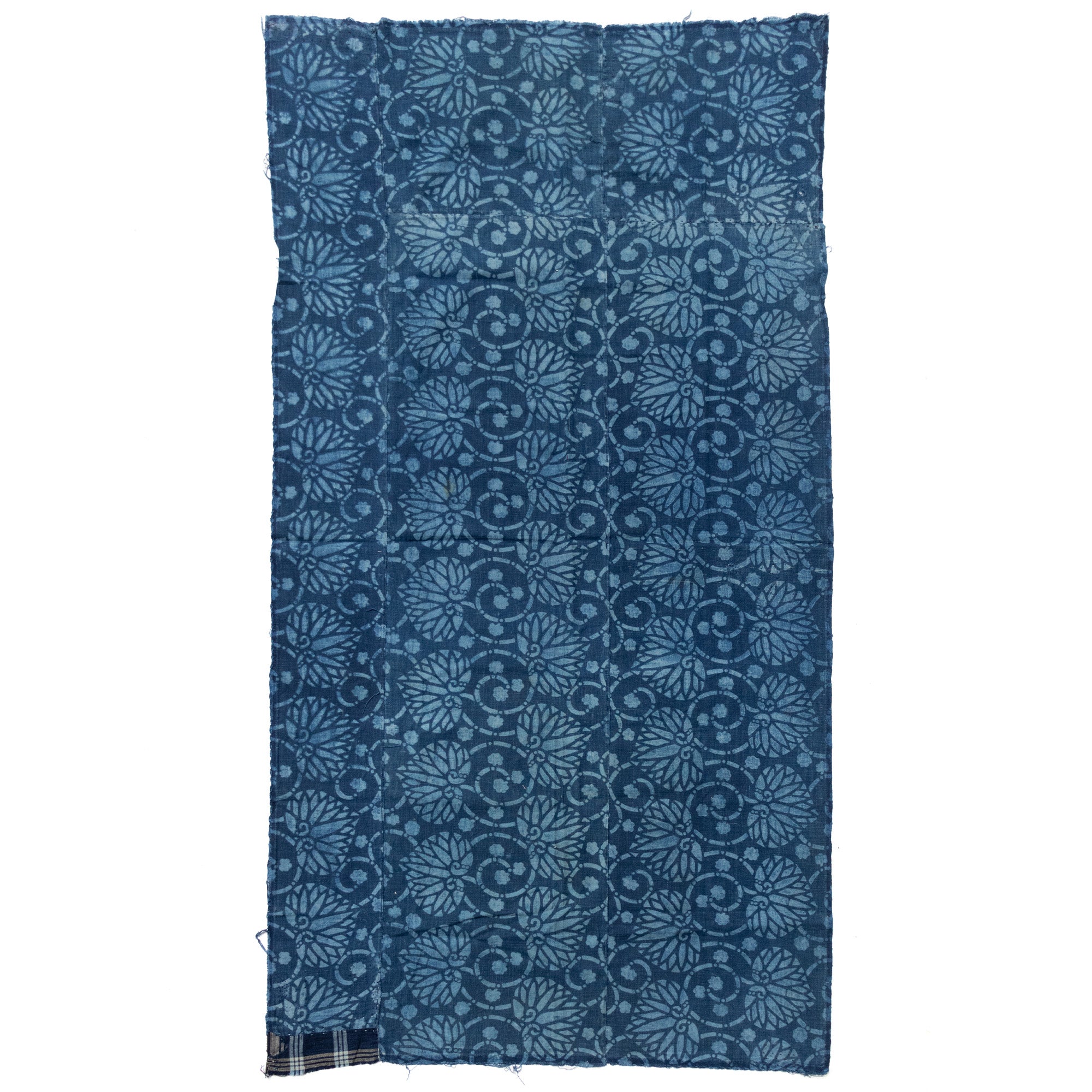 3 Panel Japanese Indigo Aoi Katazome Futonji Sheet