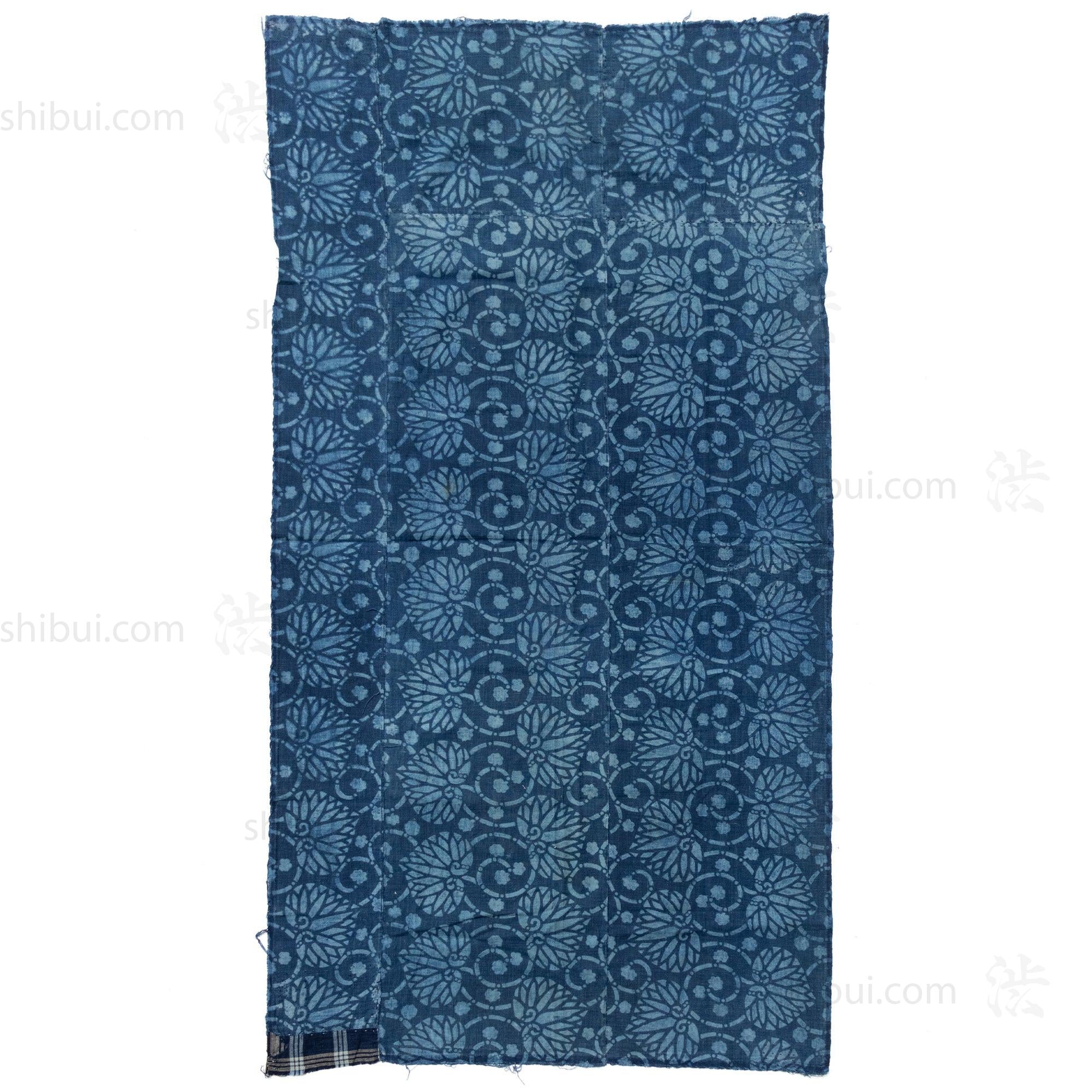 3 Panel Japanese Indigo Aoi Katazome Futonji Sheet