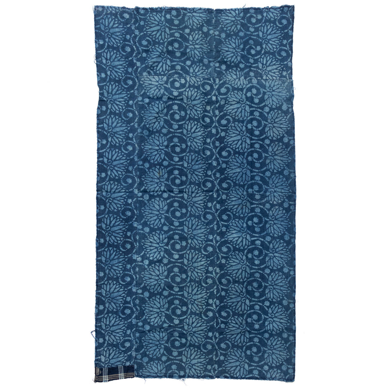3 Panel Japanese Indigo Aoi Katazome Futonji Sheet