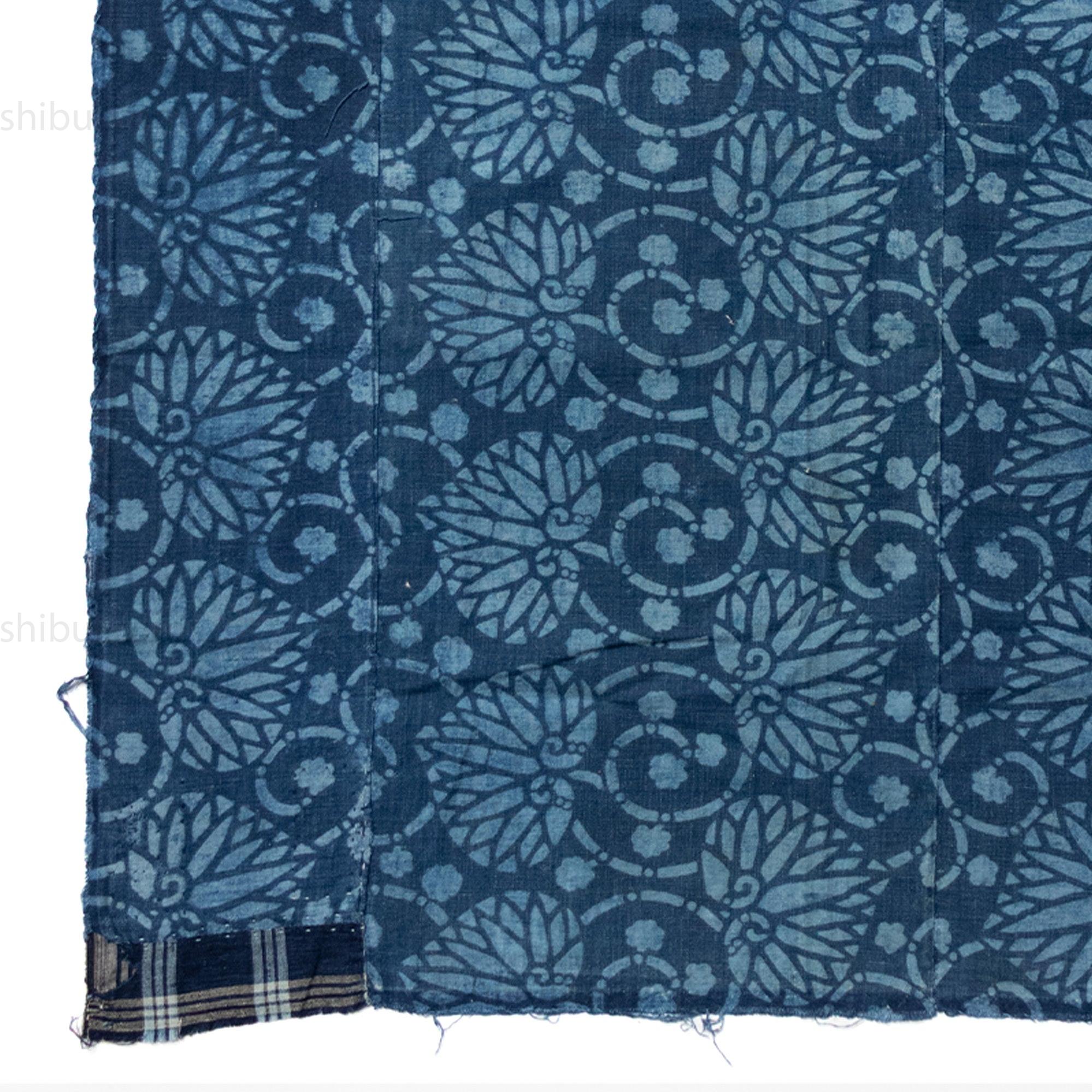 3 Panel Japanese Indigo Aoi Katazome Futonji Sheet