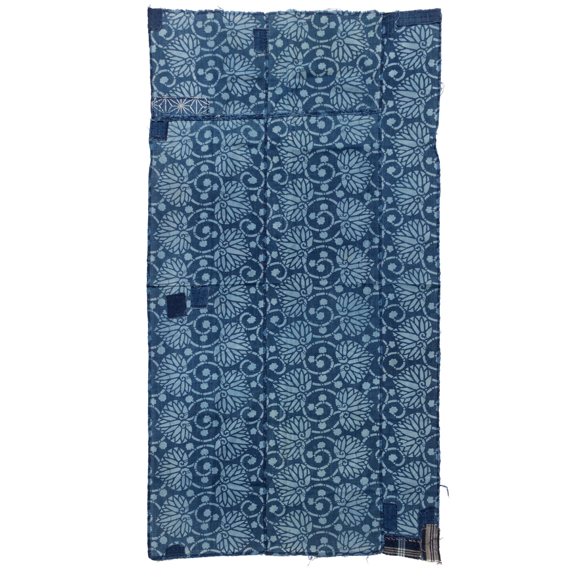 3 Panel Japanese Indigo Aoi Katazome Futonji Sheet