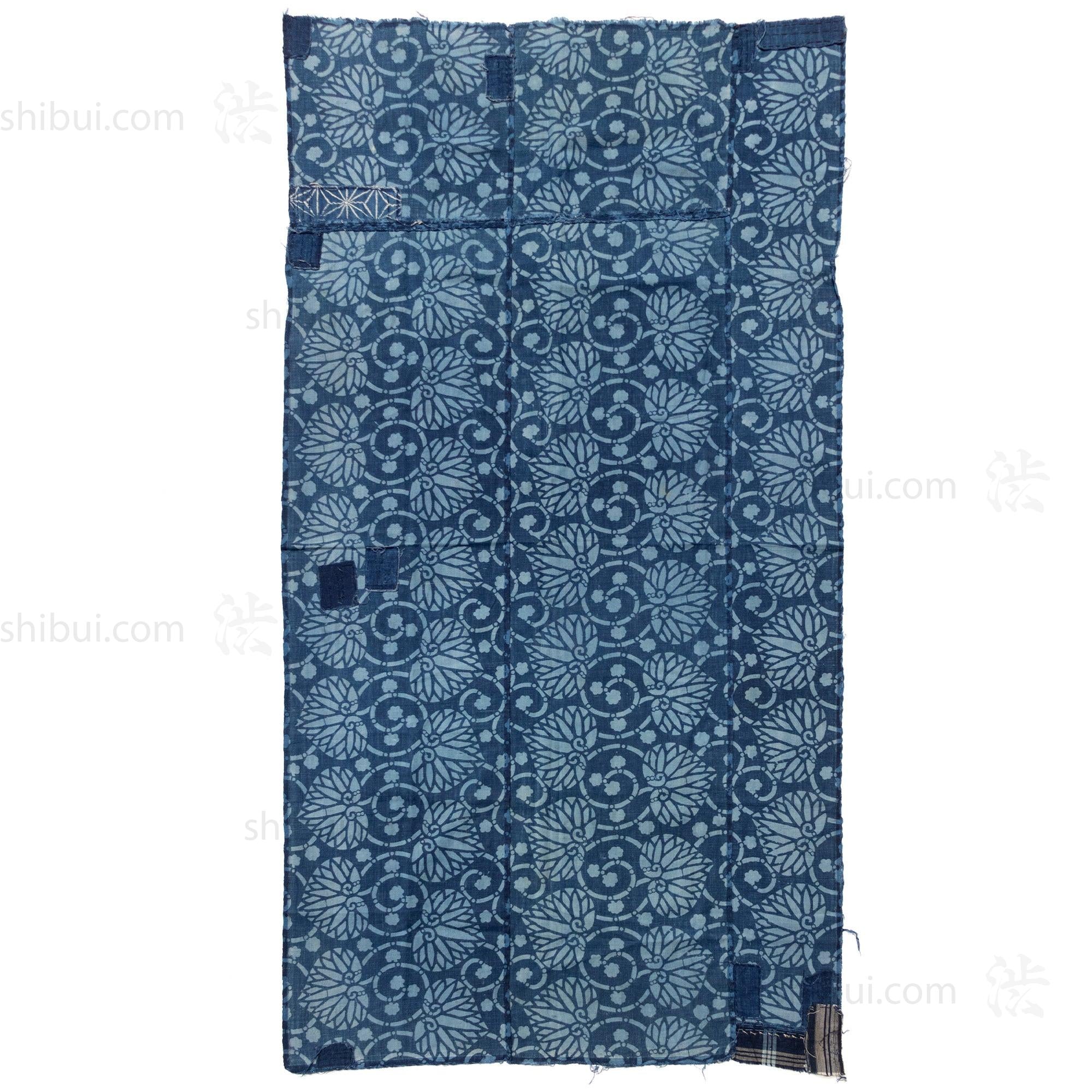 3 Panel Japanese Indigo Aoi Katazome Futonji Sheet