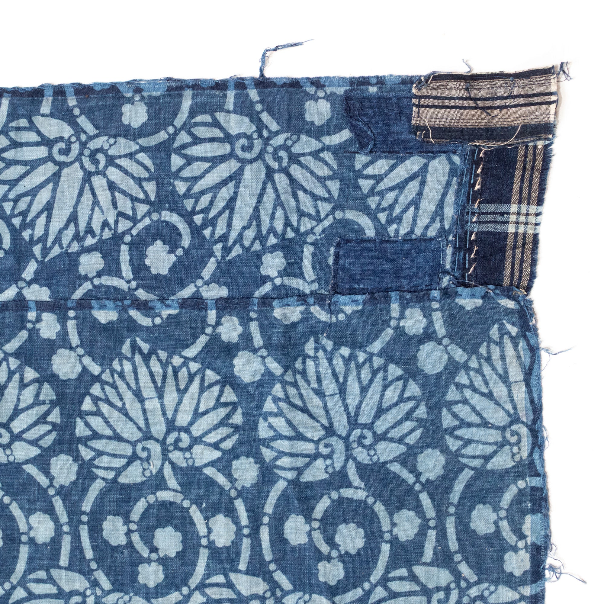 3 Panel Japanese Indigo Aoi Katazome Futonji Sheet