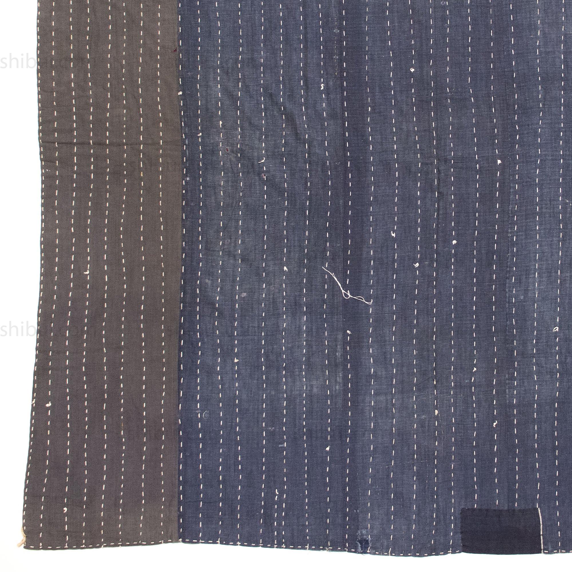 Katazome & Sashiko Multilayer Blanket | Japanese Stencil Resisted Indigo Dyed Cotton