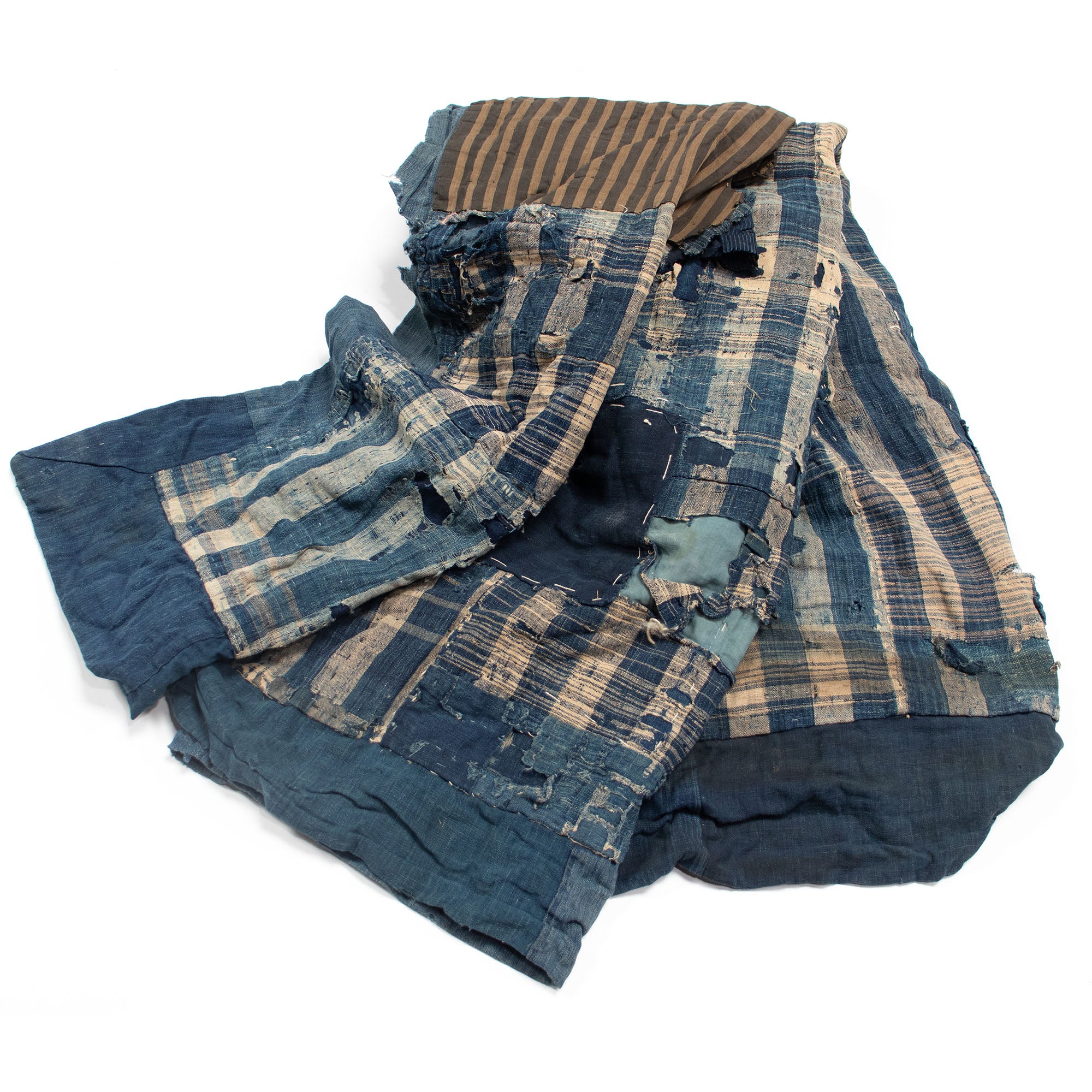 Shima Boro Multilayer Blanket | Japanese Indigo