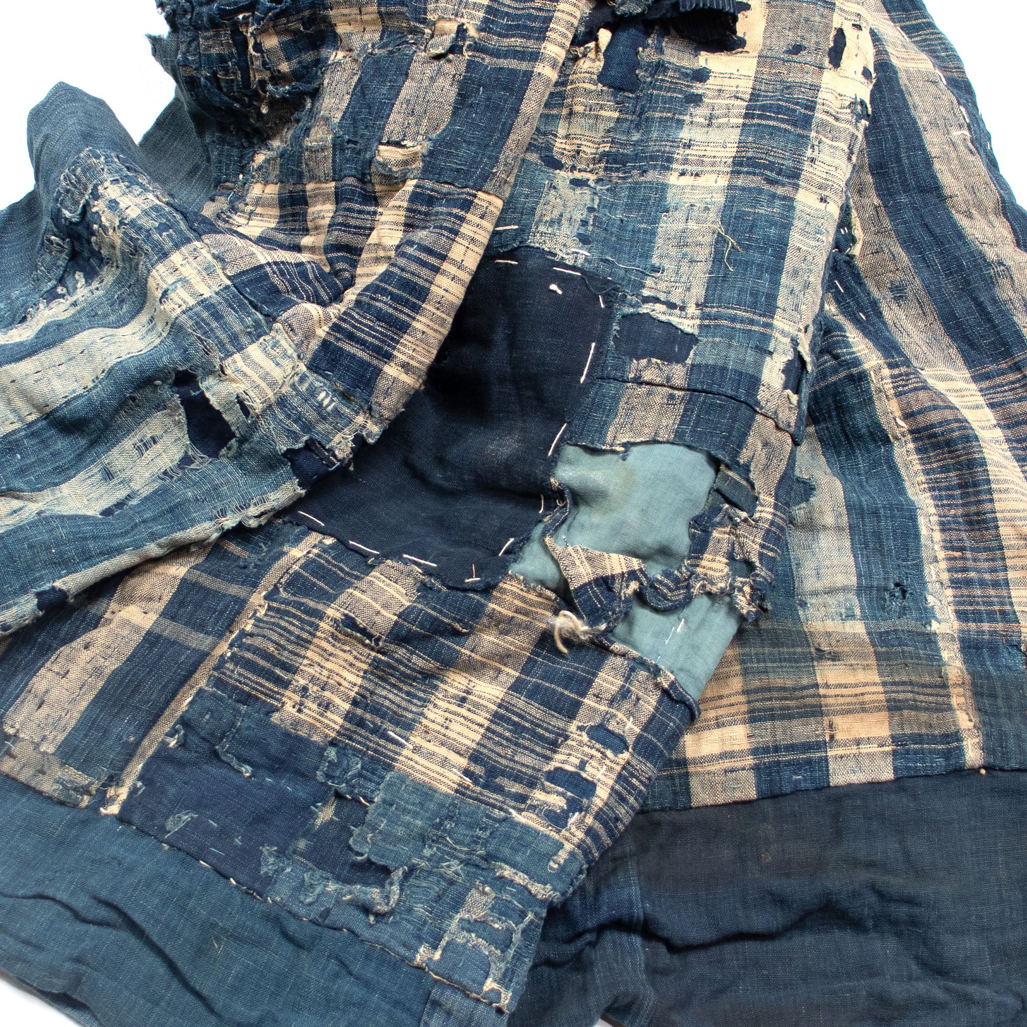 Shima Boro Multilayer Blanket | Japanese Indigo