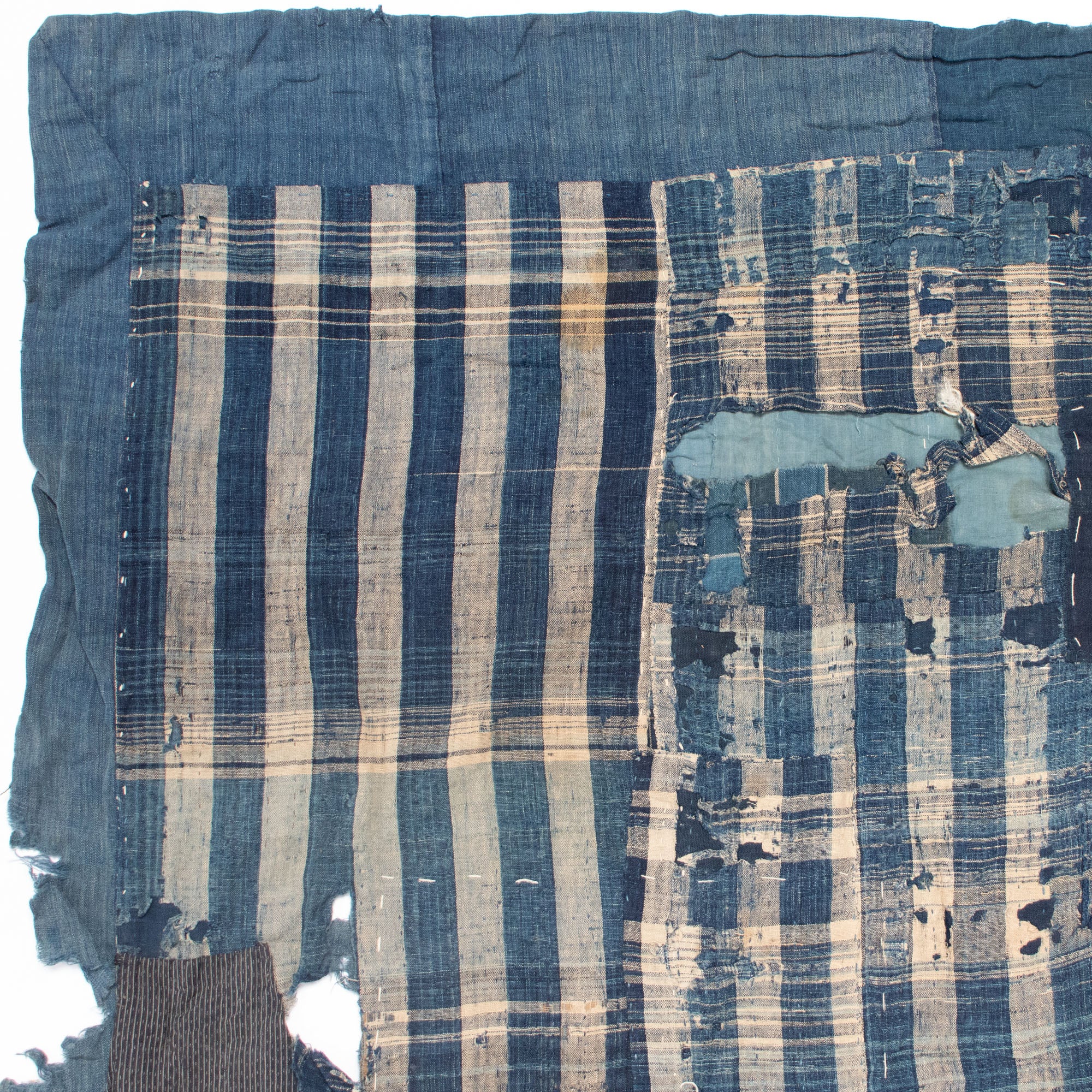 Shima Boro Multilayer Blanket | Japanese Indigo