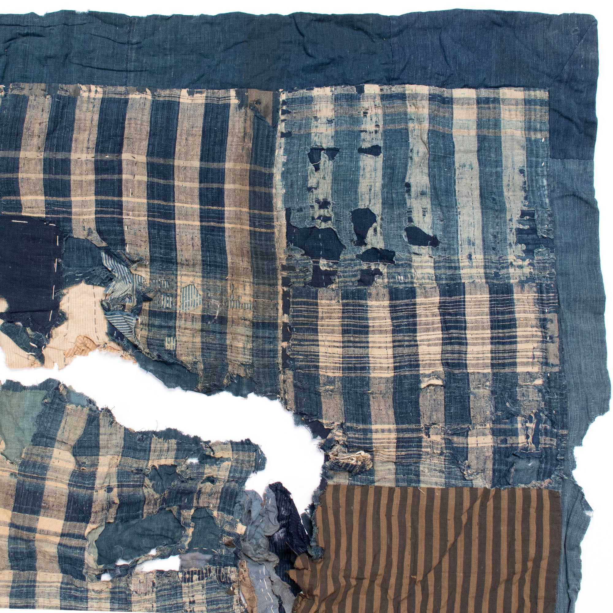 Shima Boro Multilayer Blanket | Japanese Indigo