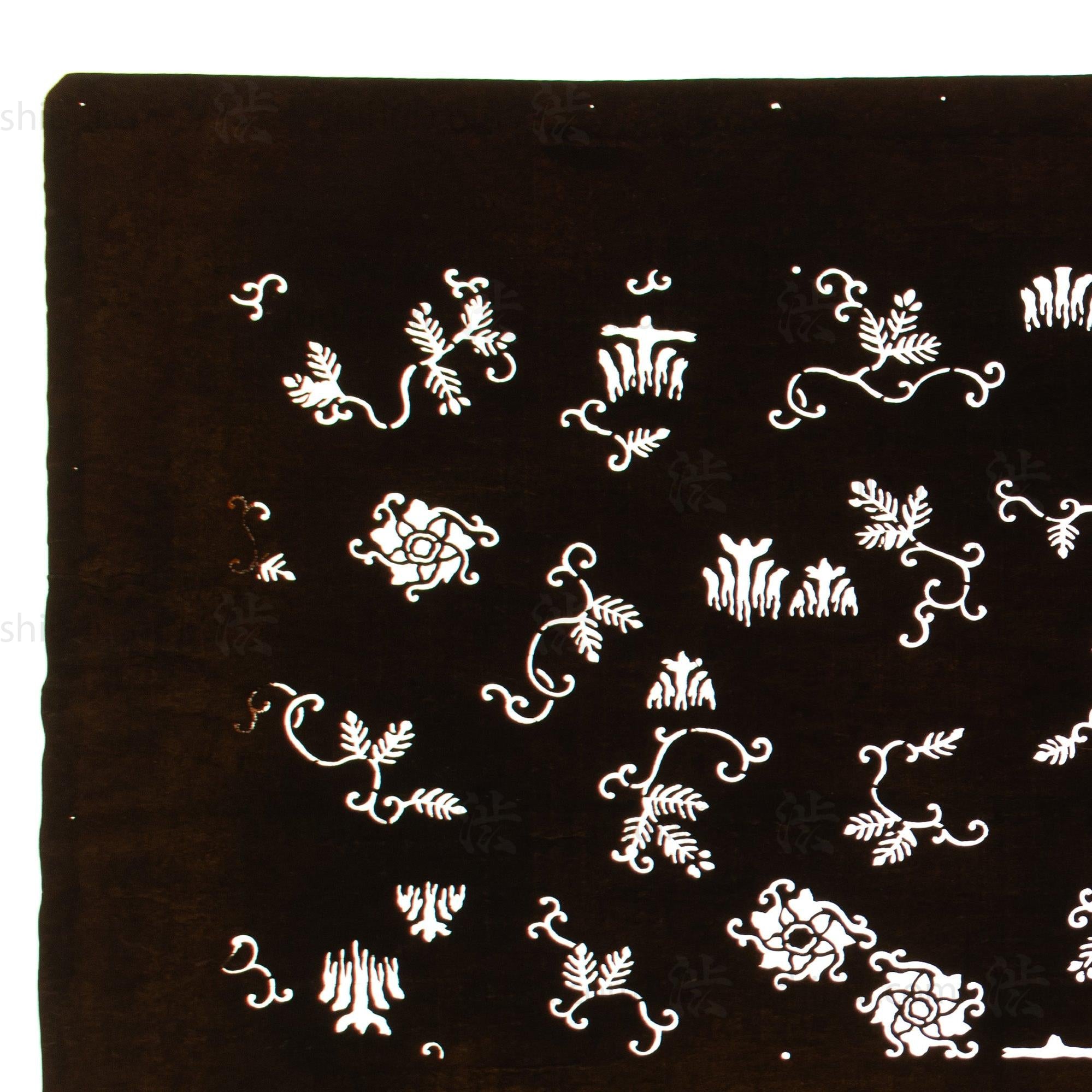 Hand Cut Katagami | Japanese Lacquered Paper Stencil