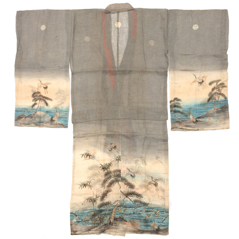 Meiji Era Girl's Summer Kimono
