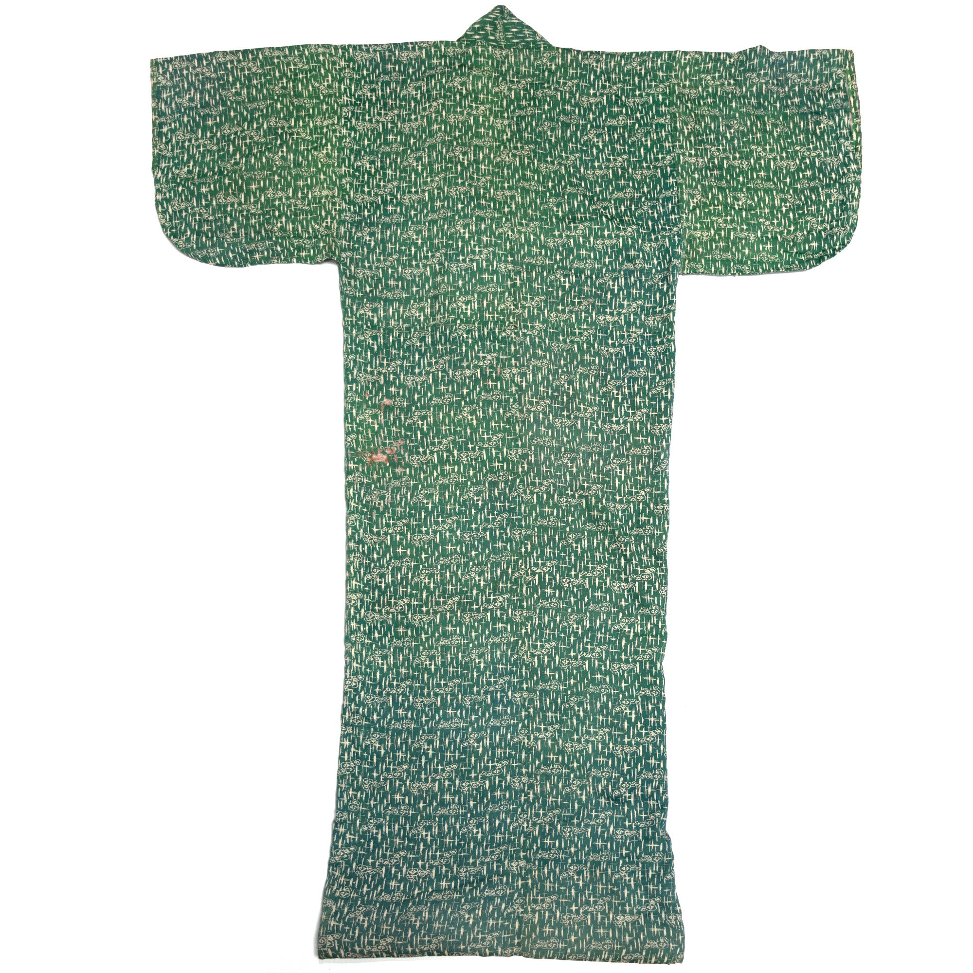 Green Edo Komon | Silk Ladies Kimono