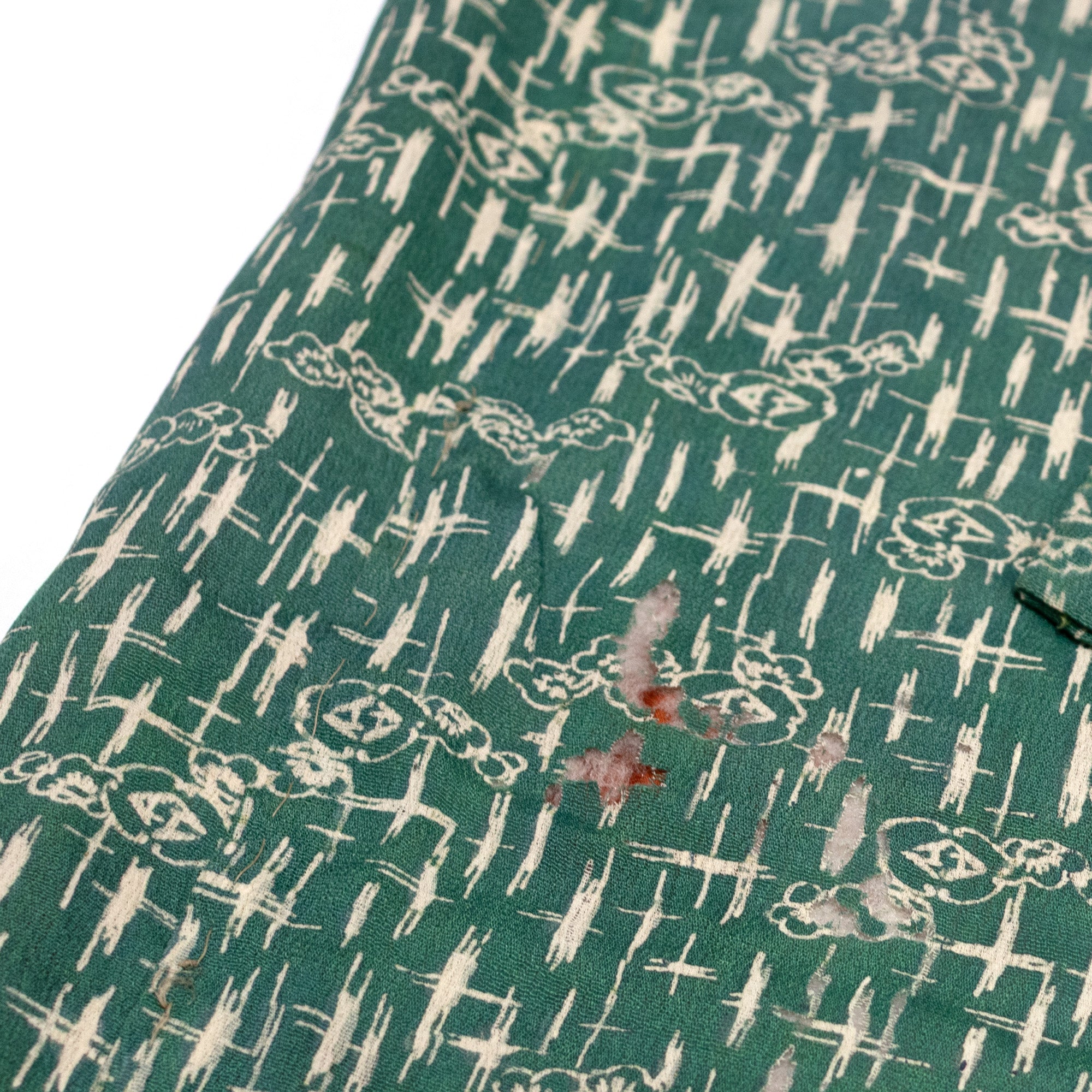 Green Edo Komon | Silk Ladies Kimono