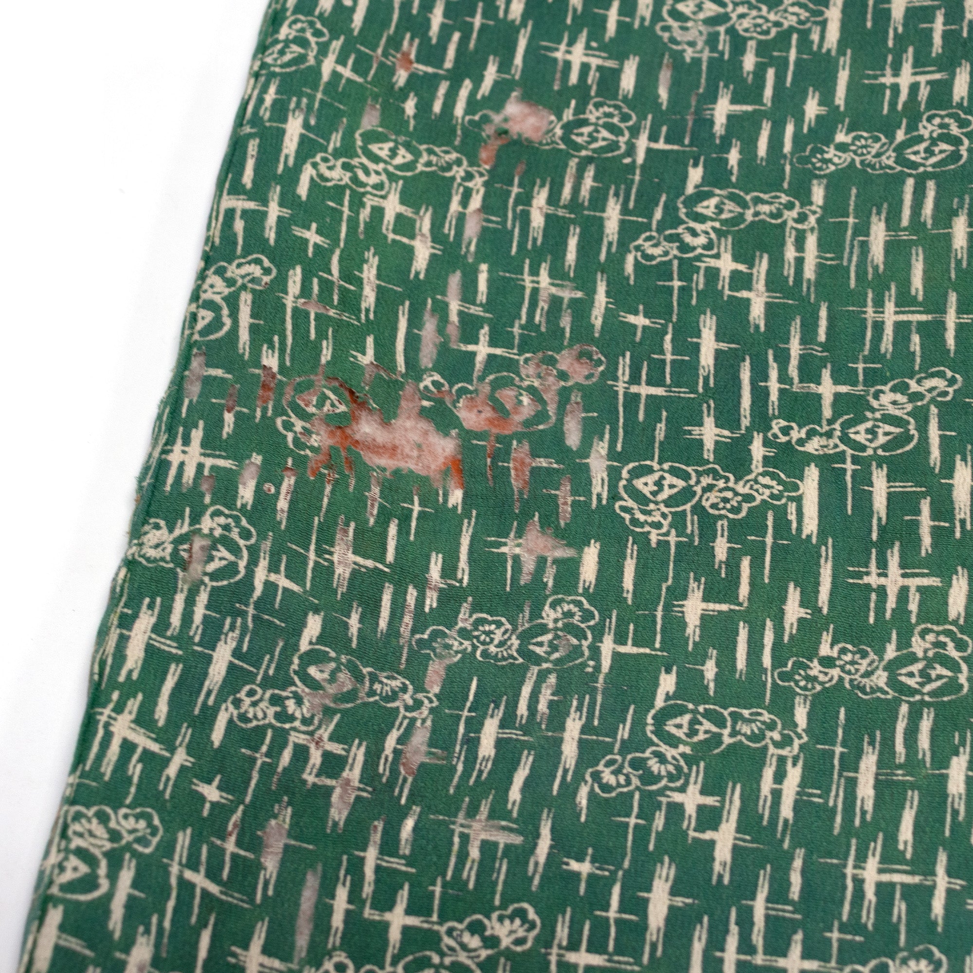 Green Edo Komon | Silk Ladies Kimono
