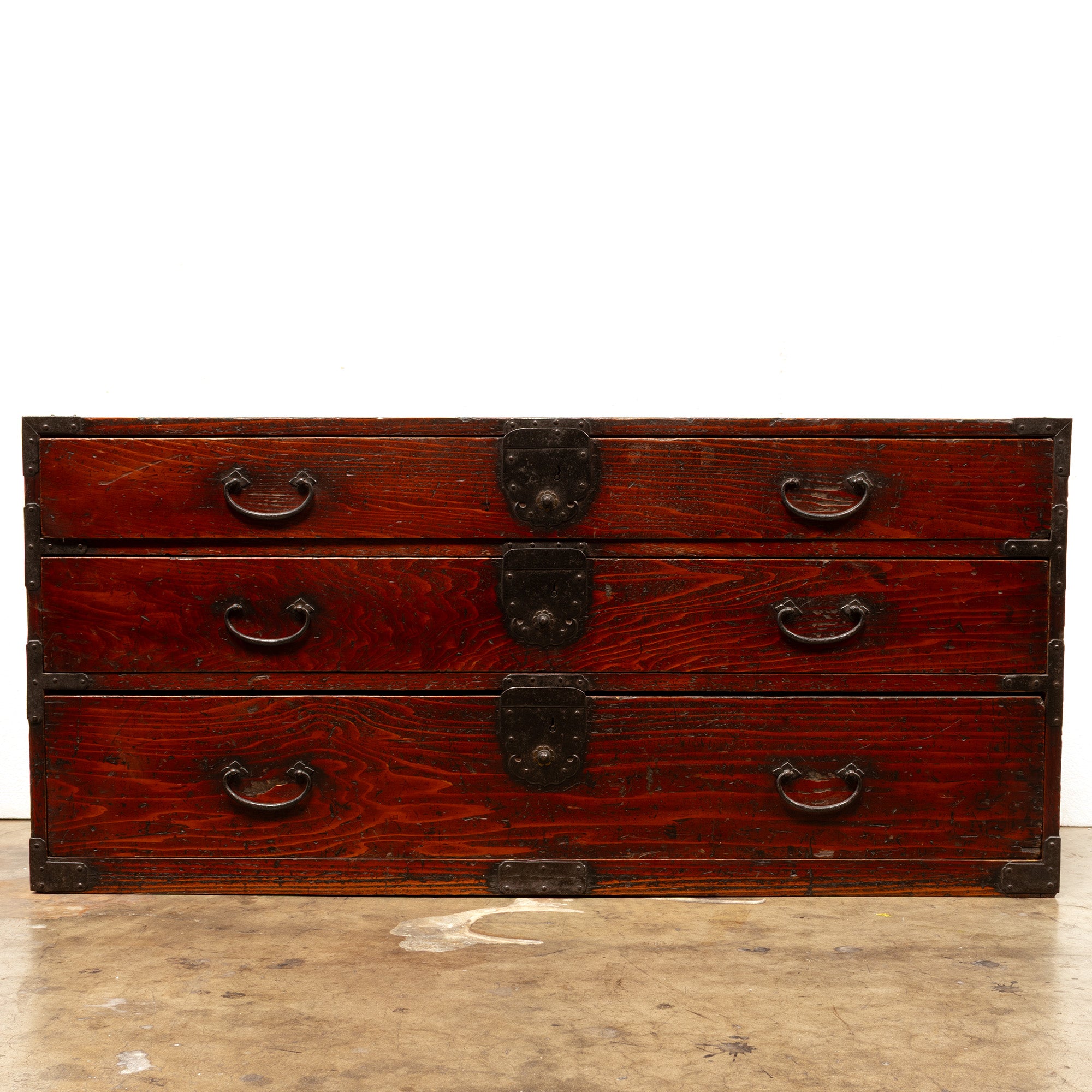 Half Isho Dansu Clothing Chest | Japanese Antique Furniture