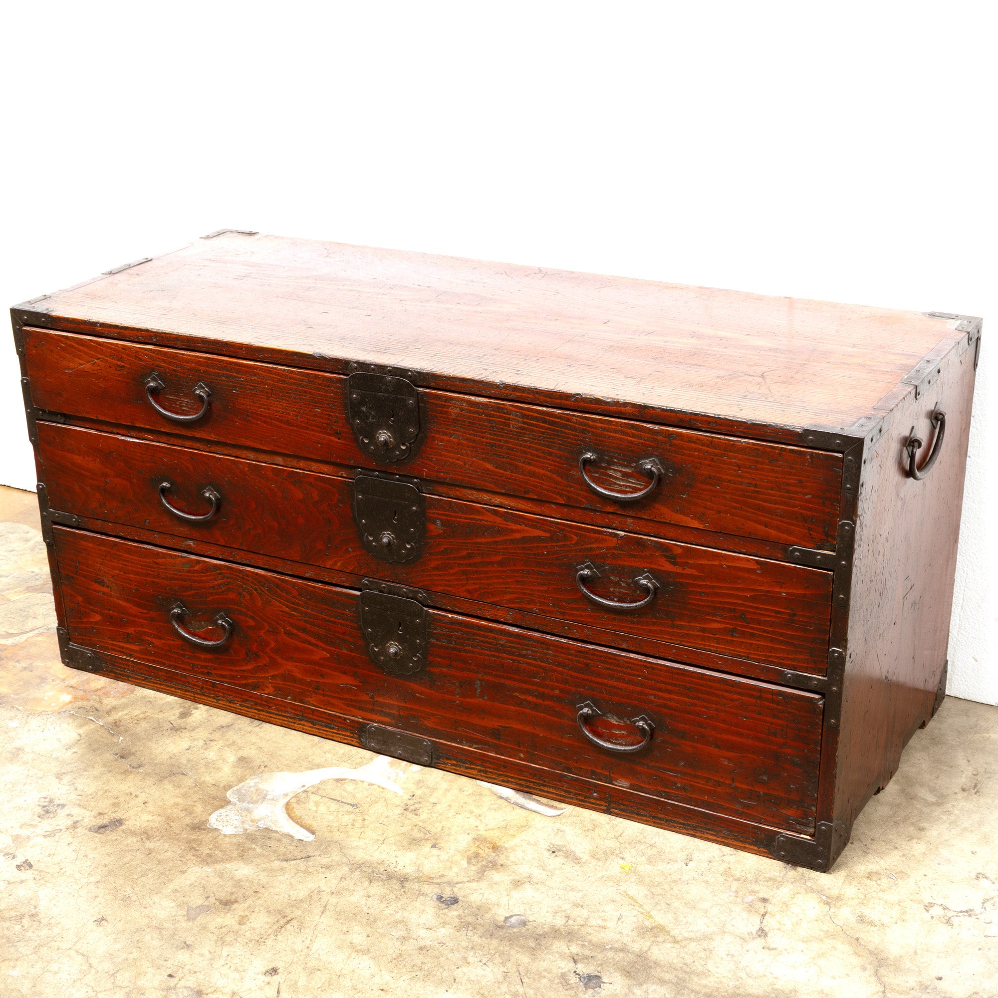 Half Isho Dansu Clothing Chest | Japanese Antique Furniture