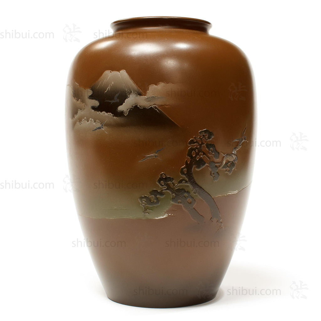 Japanese Mt. Fuji Bronze Flower Vase – Shibui Japanese