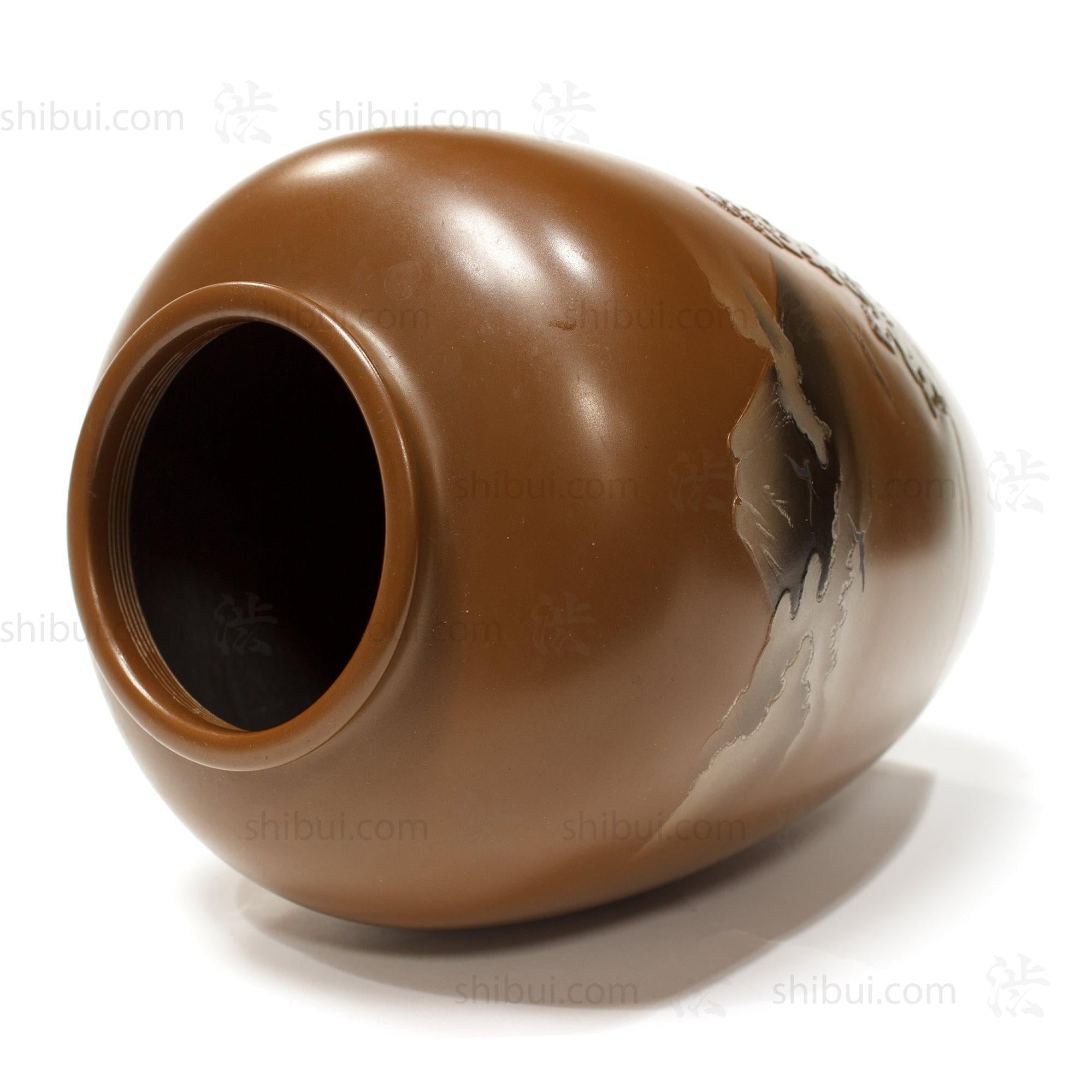 Japanese Mt. Fuji Bronze Flower Vase