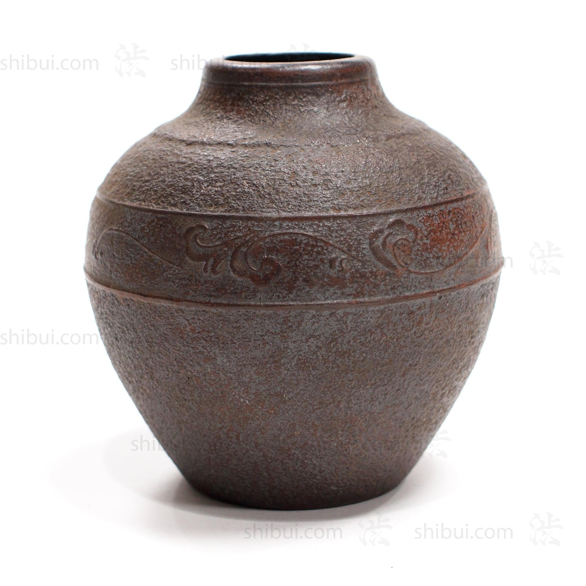 Vintage Cast Iron Japanese Vase
