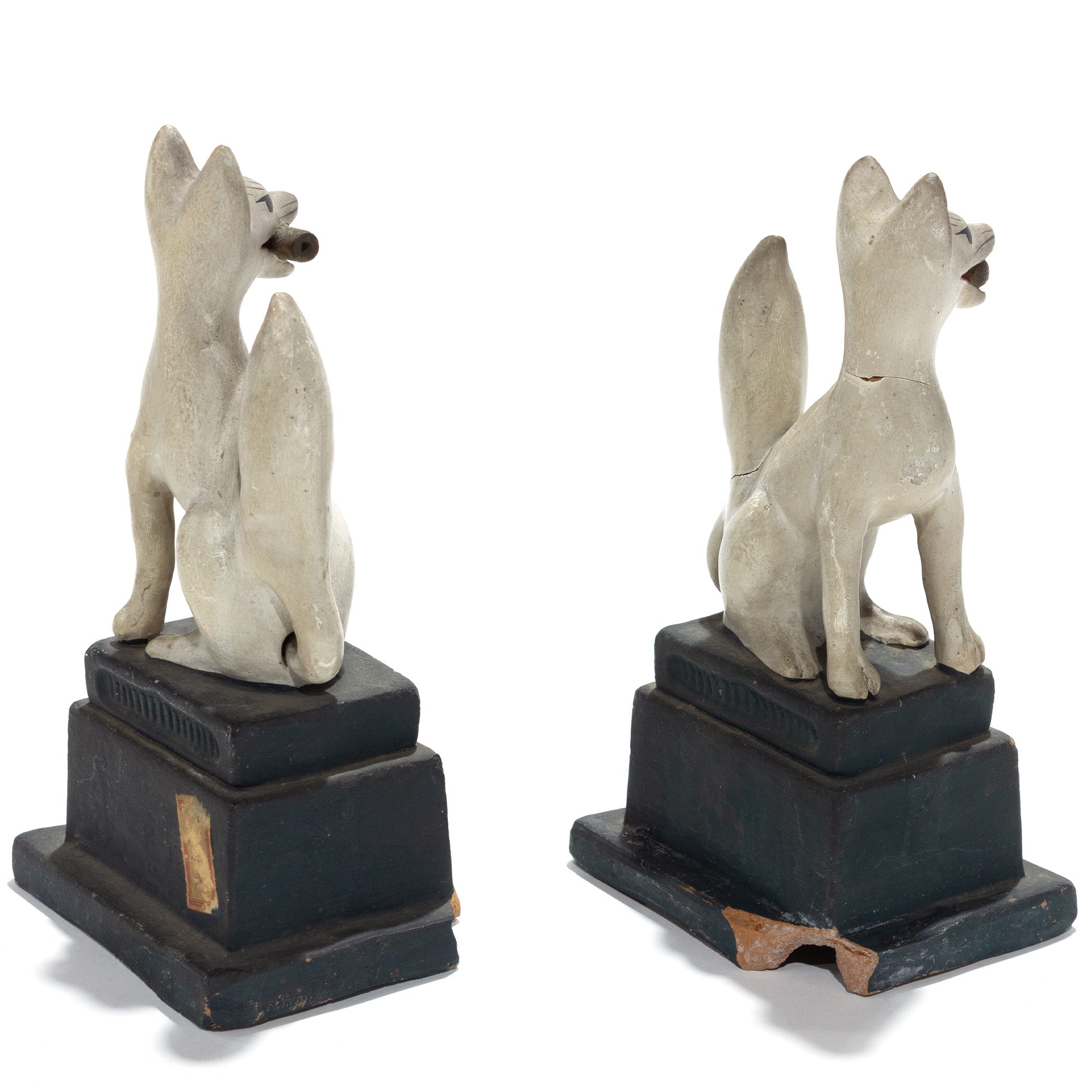 Inari Foxes | Sacred Kitsune Porcelain Figure Pair