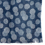 Spiral Katazome Textile Fragment | Japanese Indigo