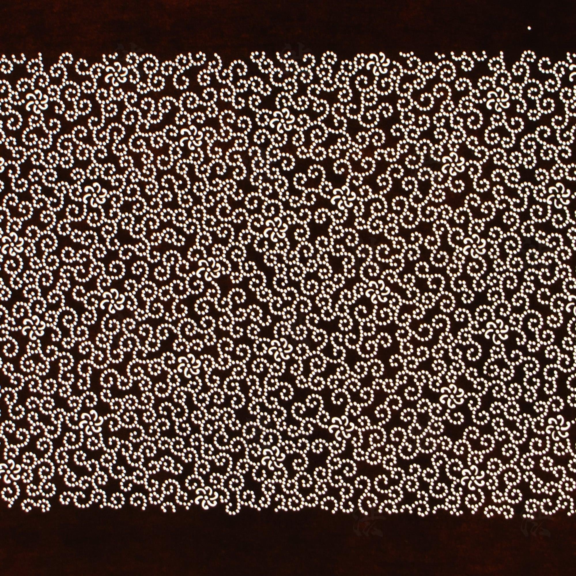 Shogi Edo Komon Katagami | Japanese Lacquered Paper Stencil