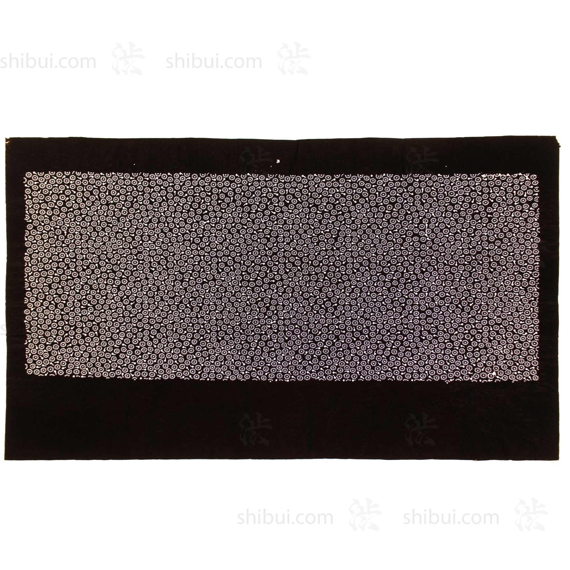 Hand Cut Edo Komon Floral Katagami | Japanese Lacquered Paper Stencil