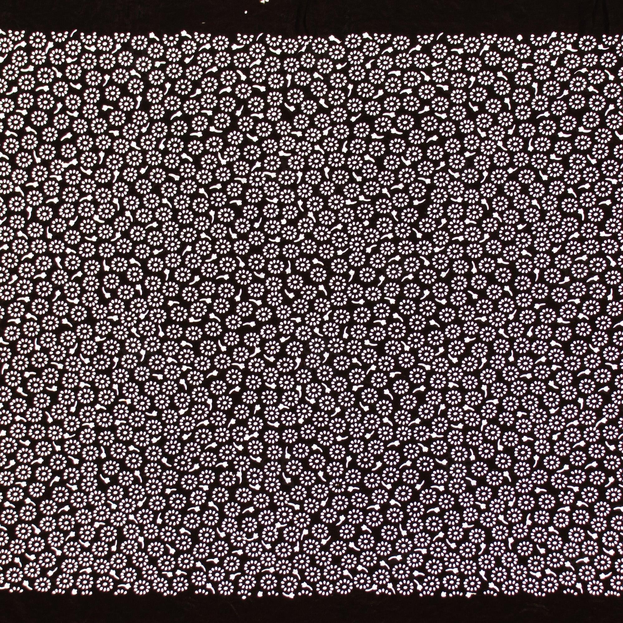 Hand Cut Edo Komon Floral Katagami | Japanese Lacquered Paper Stencil