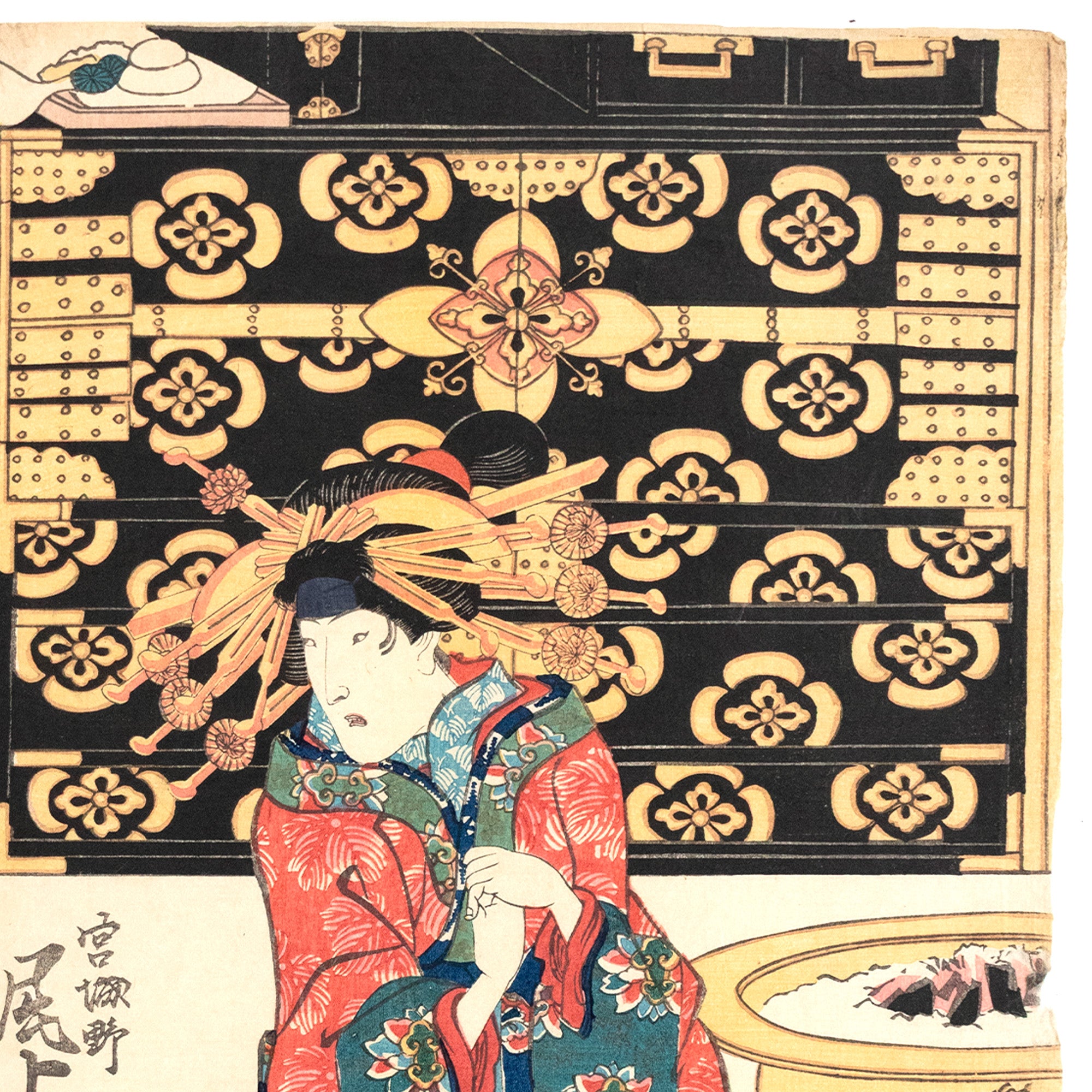 Kabuki Play Print | Antique Japanese Wood Block Print