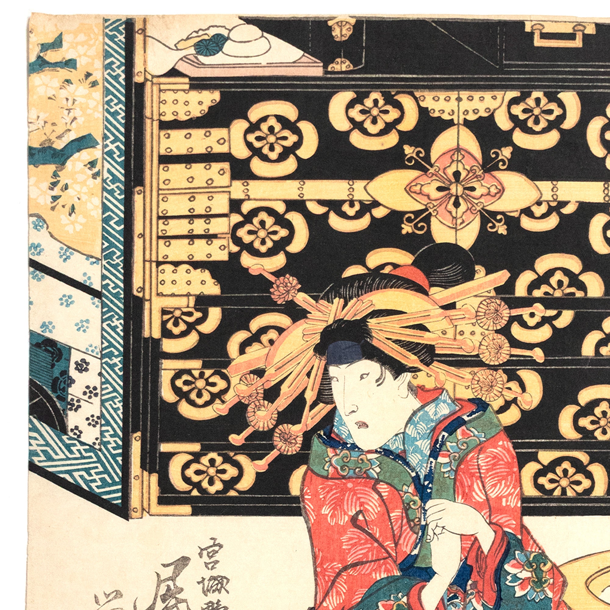 Kabuki Play Print | Antique Japanese Wood Block Print