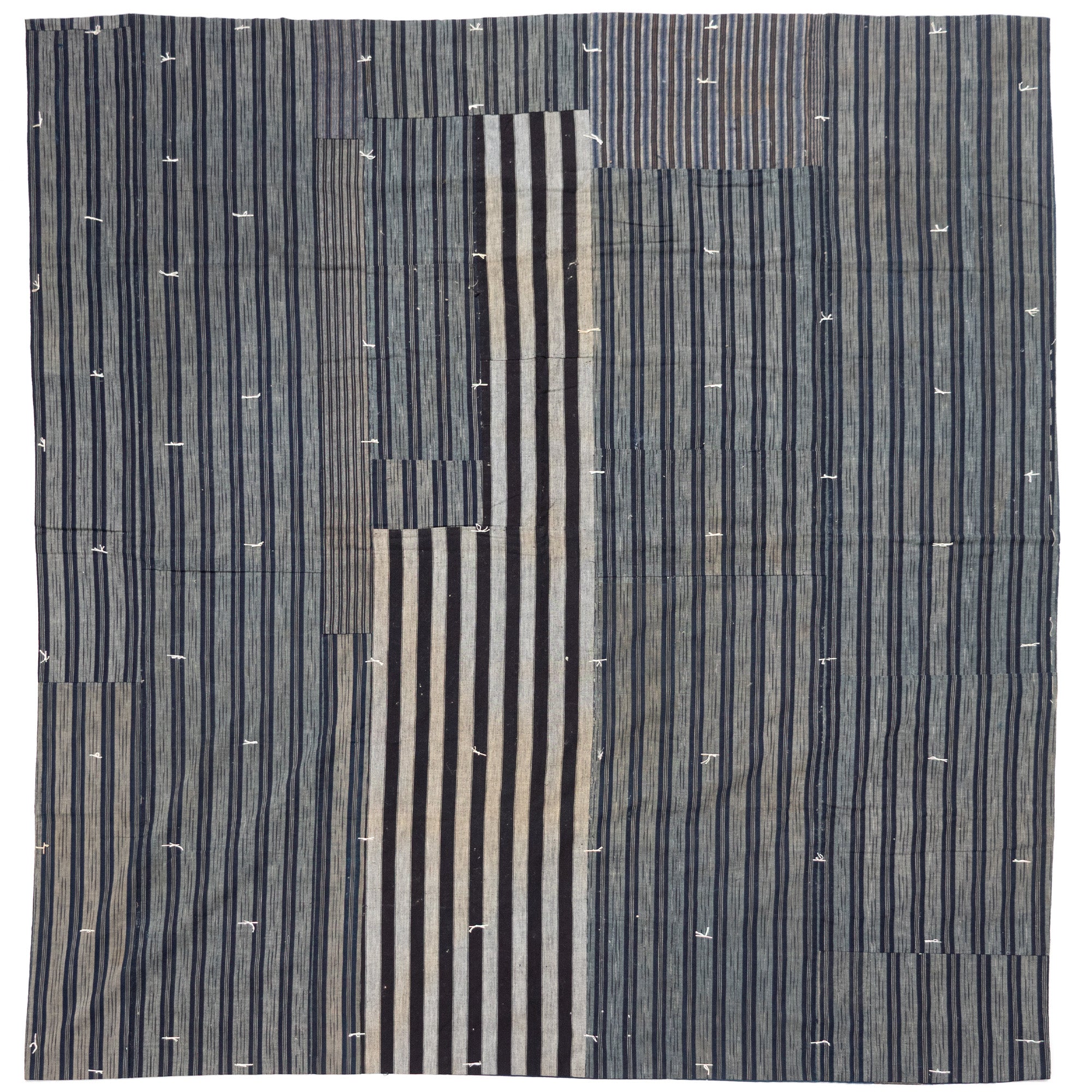 Shima Boro Multilayer Blanket | Japanese Indigo