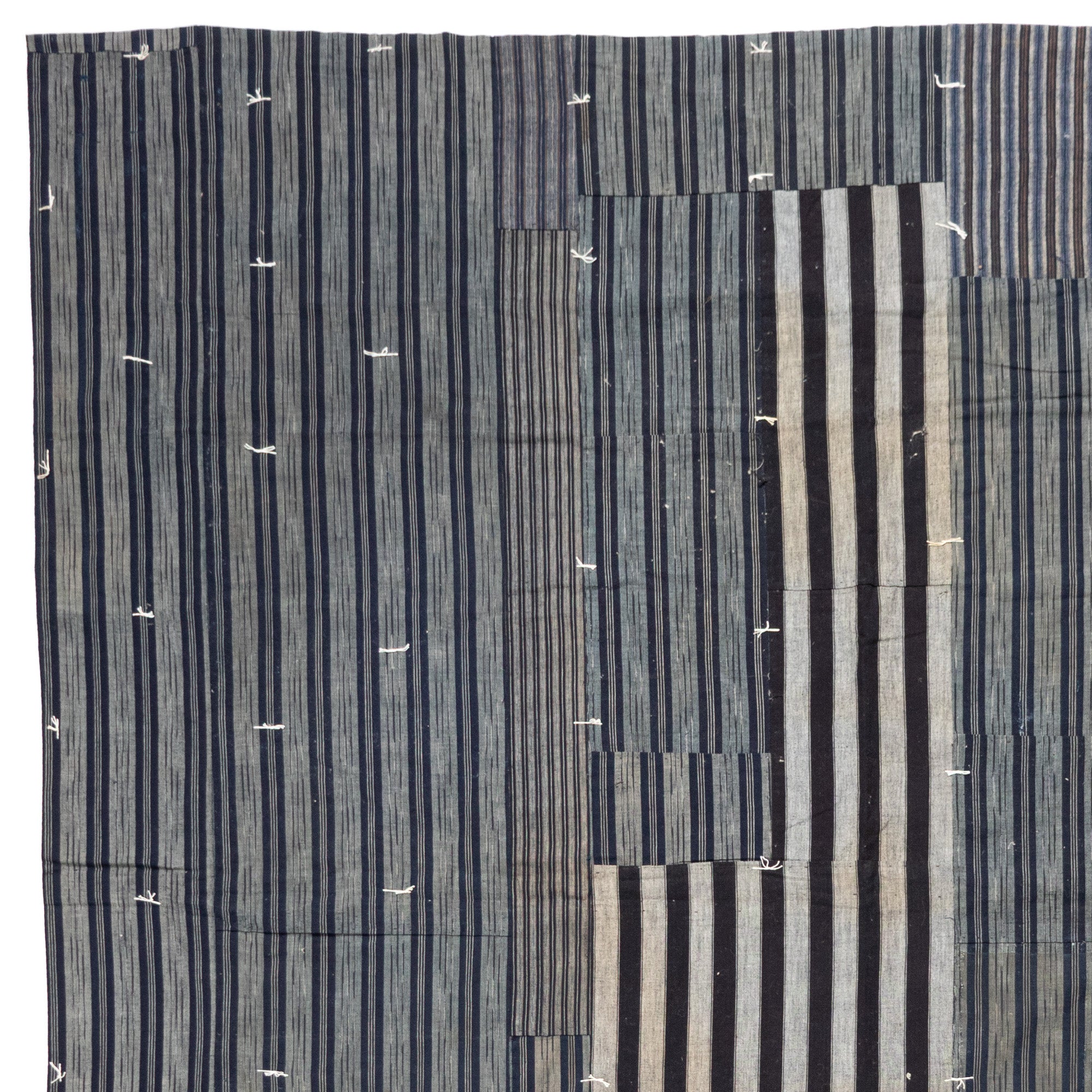 Shima Boro Multilayer Blanket | Japanese Indigo