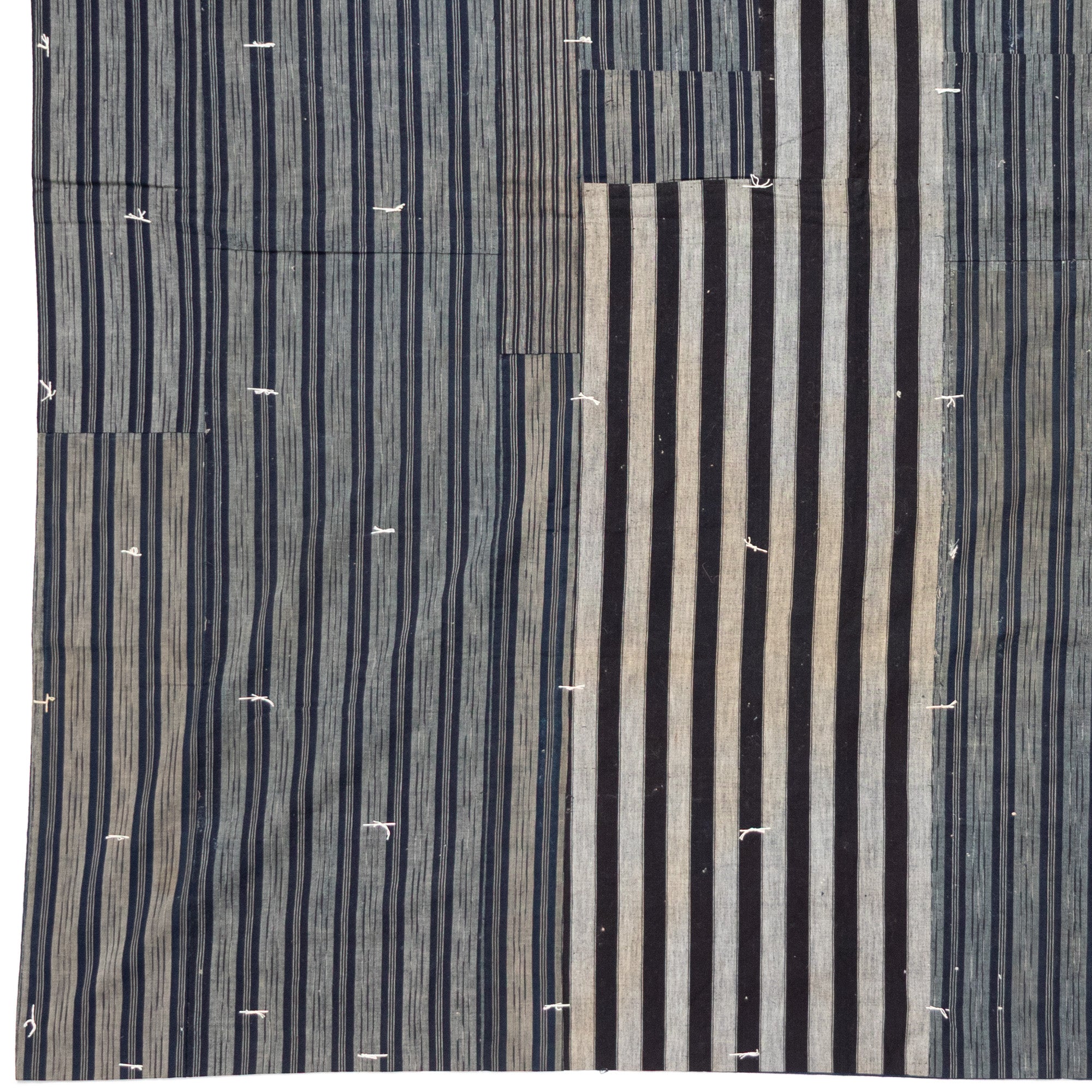 Shima Boro Multilayer Blanket | Japanese Indigo