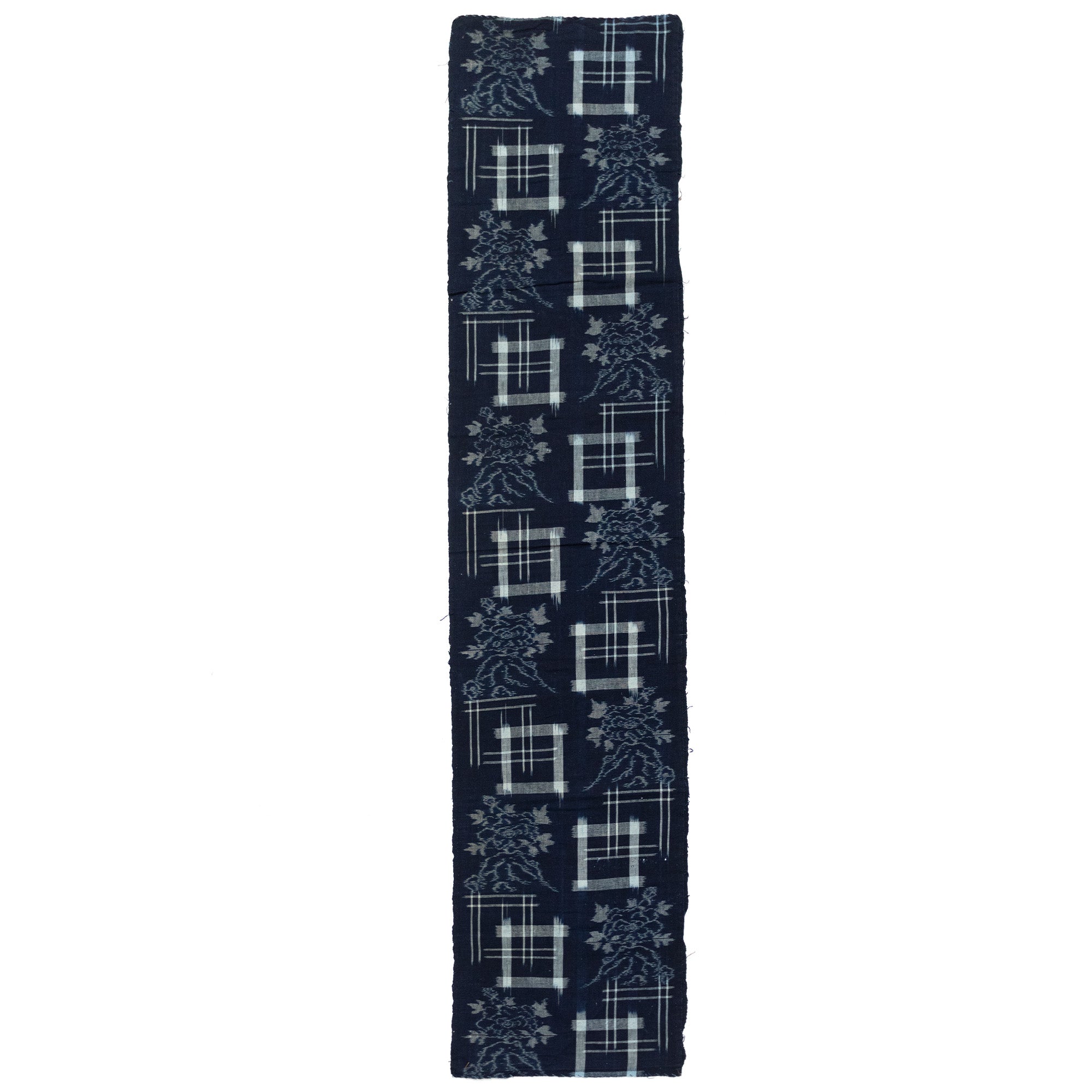 Japanese Indigo Egasuri Ikat Panel
