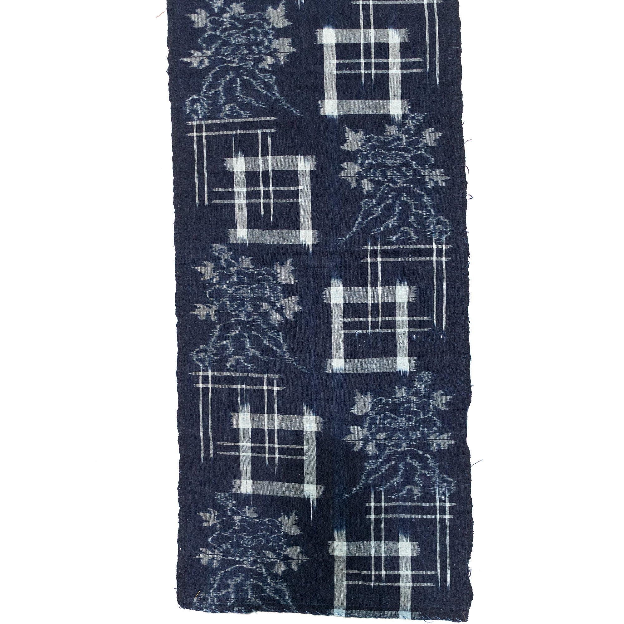 Japanese Indigo Egasuri Ikat Panel