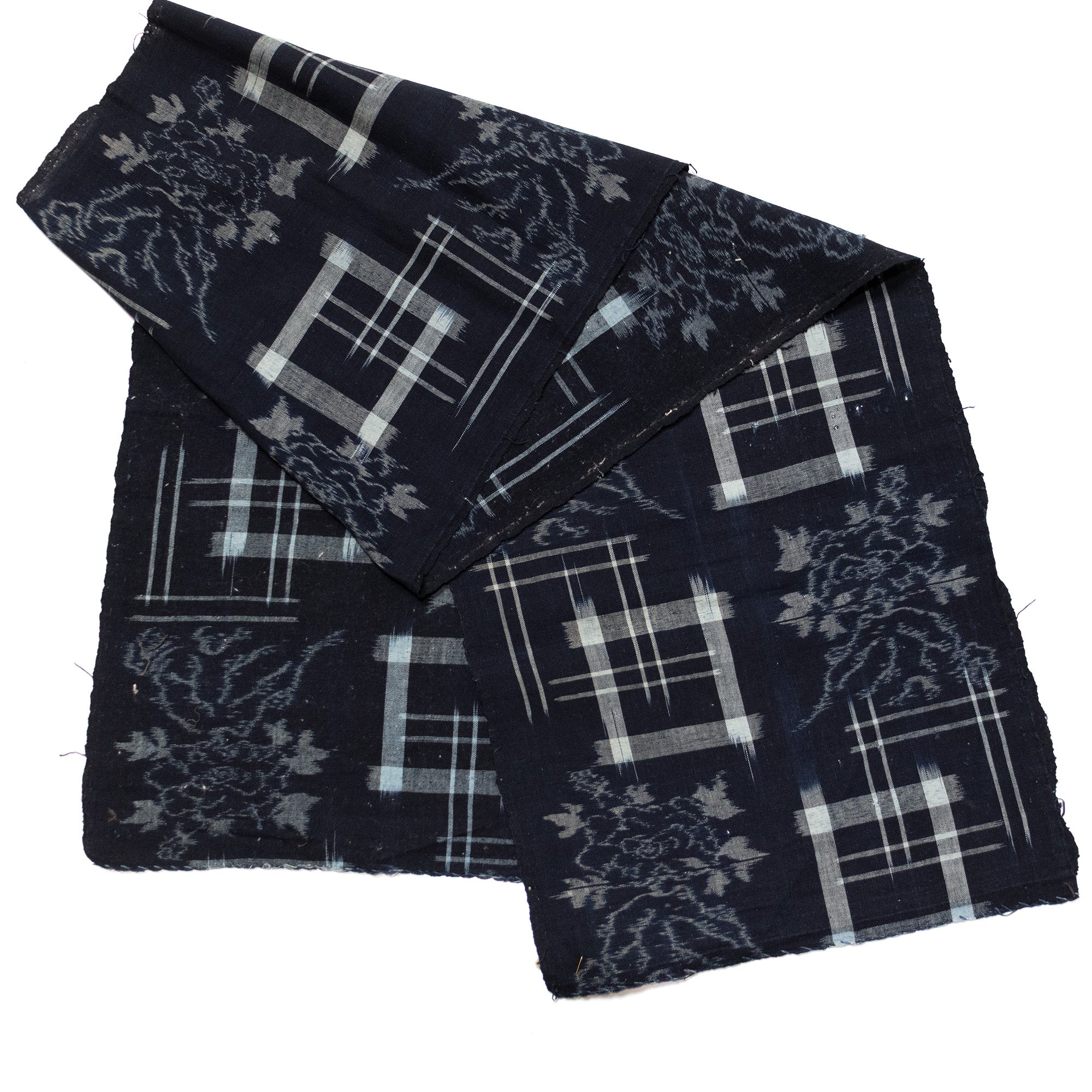 Japanese Indigo Egasuri Ikat Panel
